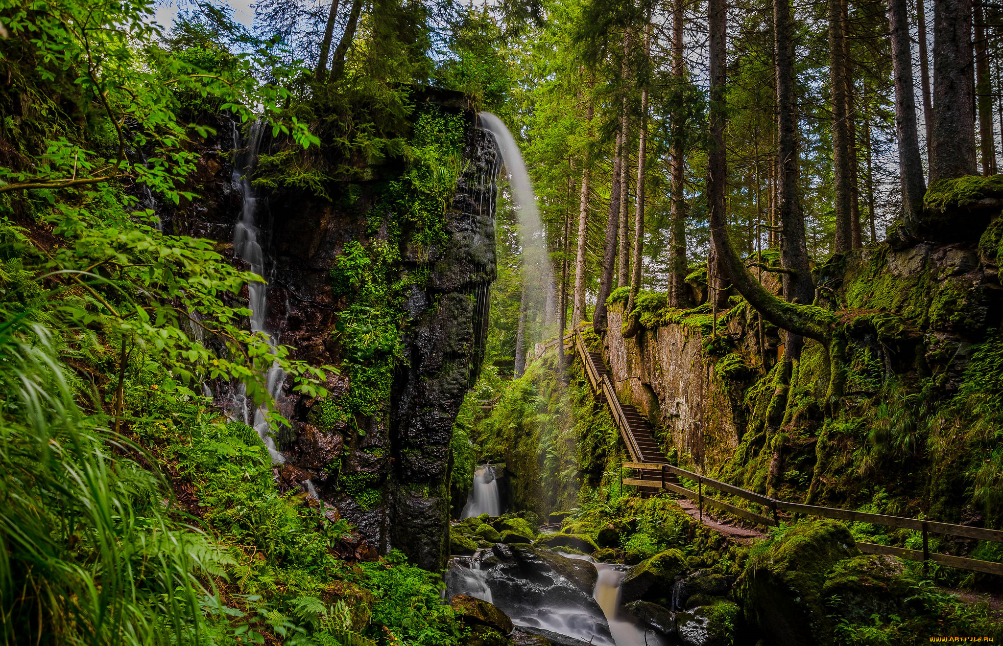 природа, водопады, простор