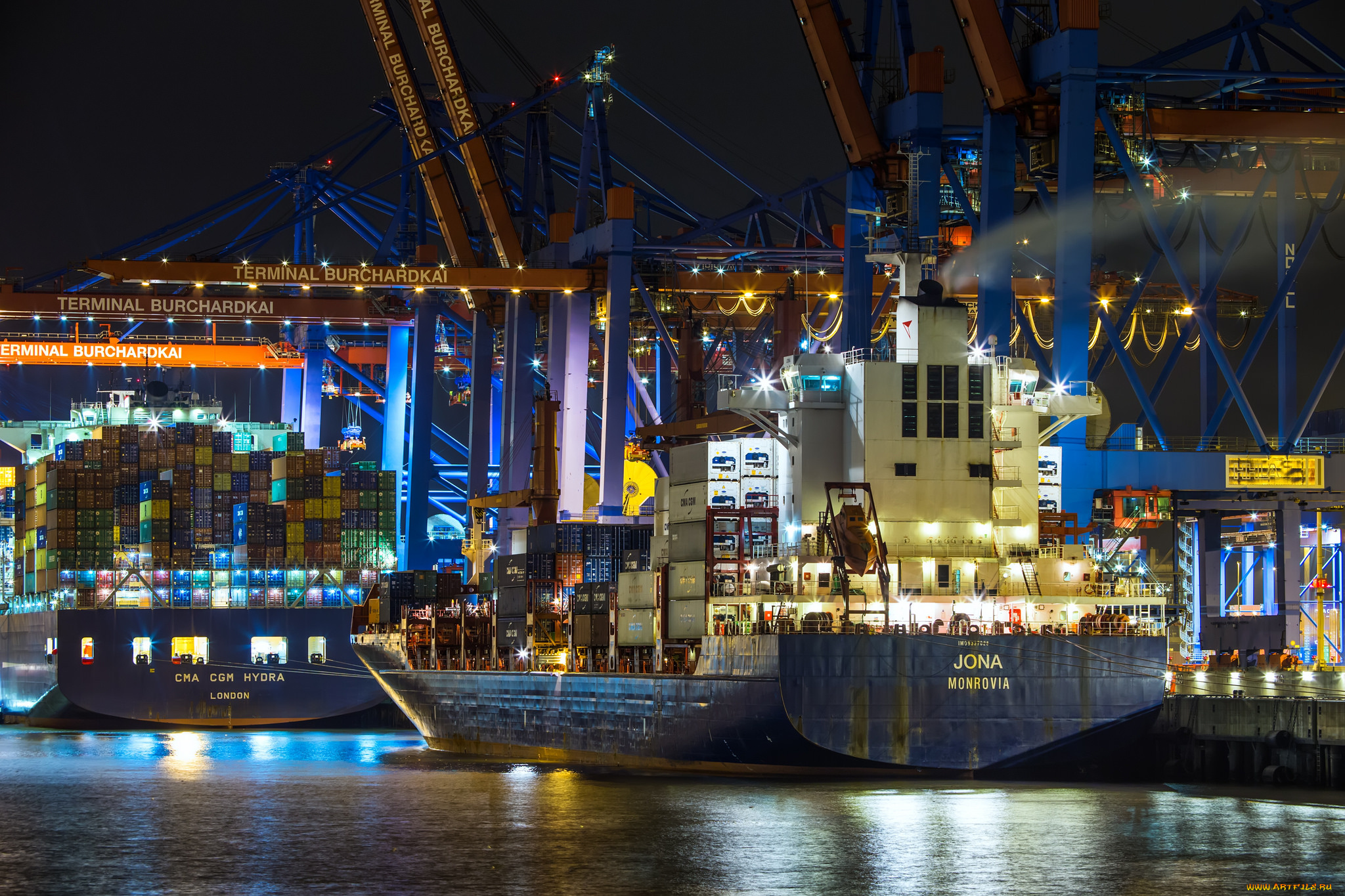 hamburg, корабли, порты, , , причалы, контейнеровоз