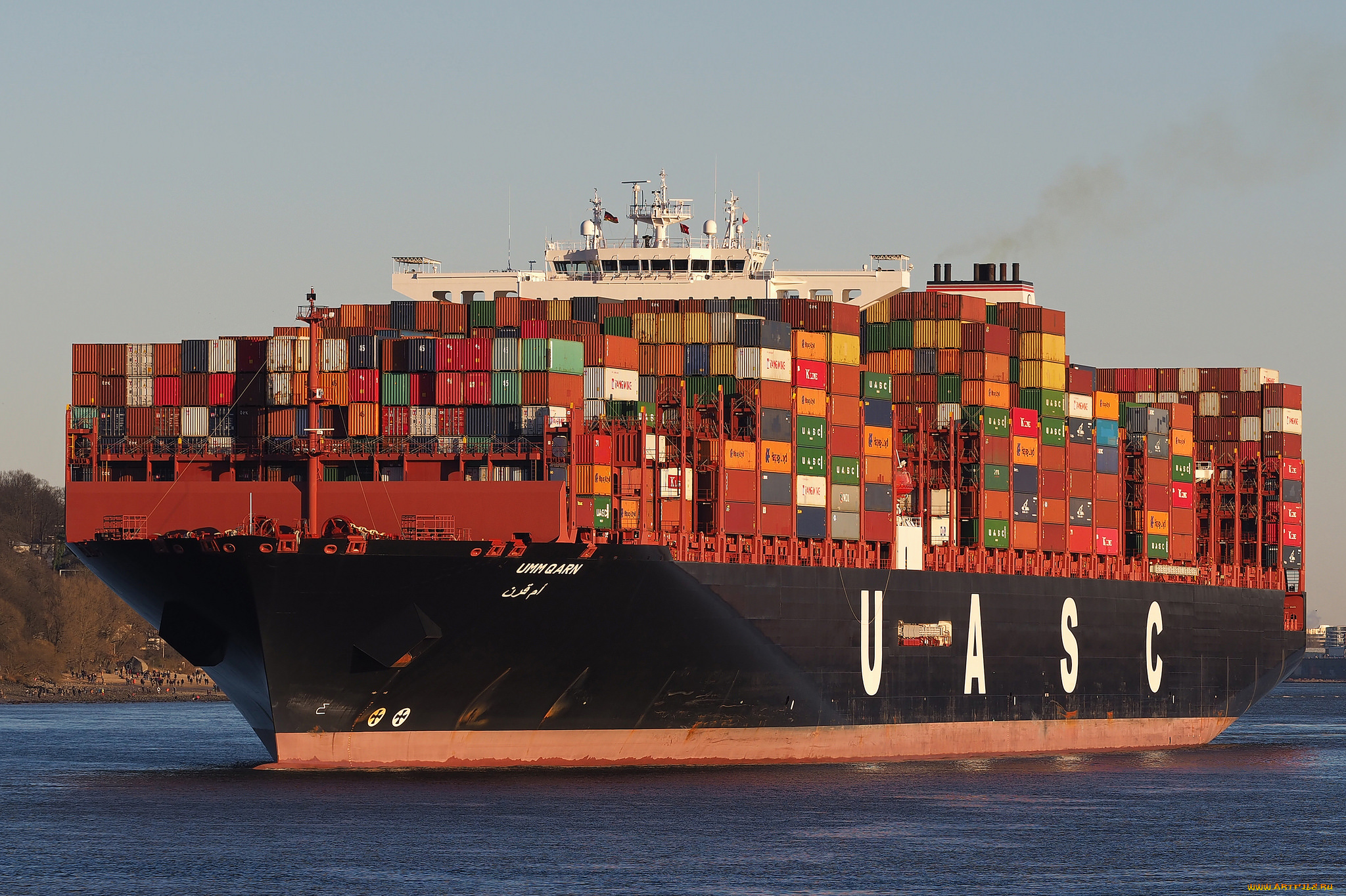 корабли, грузовые, суда, контейнеровоз