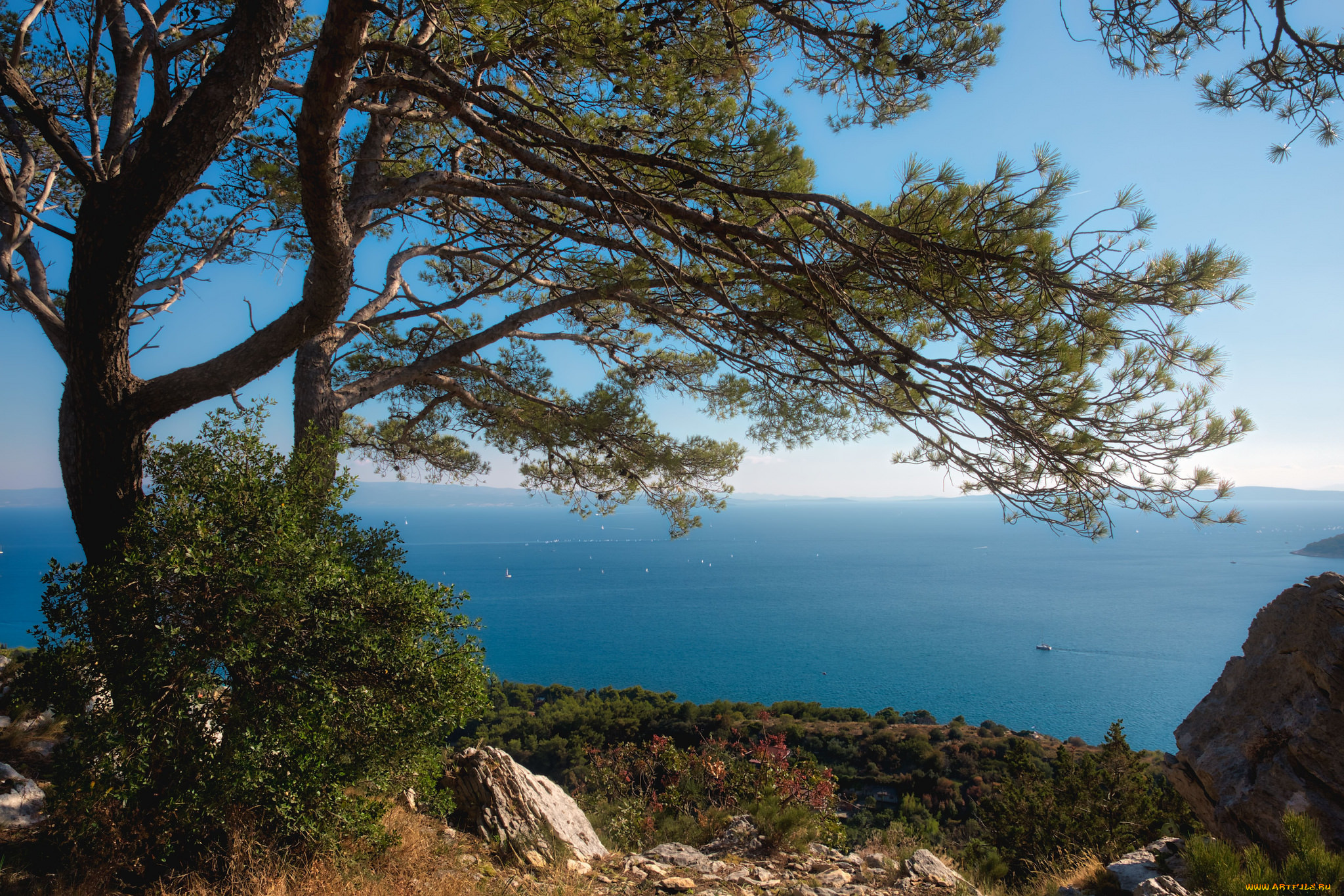 природа, побережье, простор