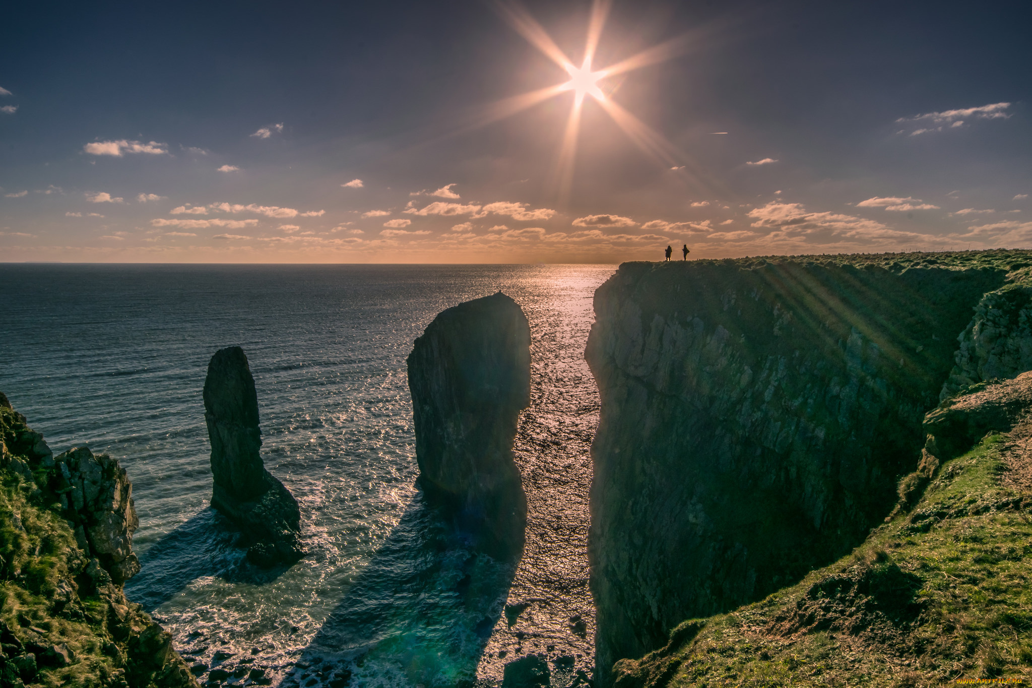 природа, побережье, простор