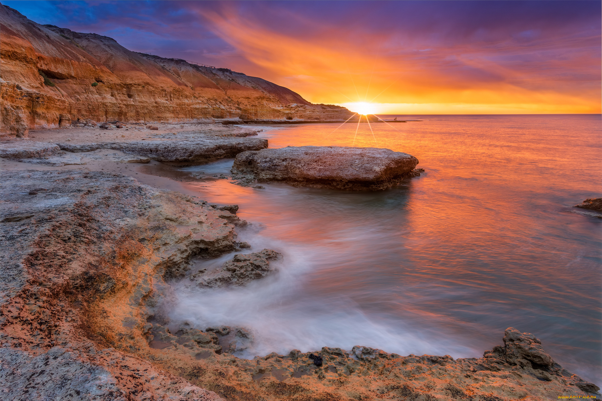 природа, побережье, простор