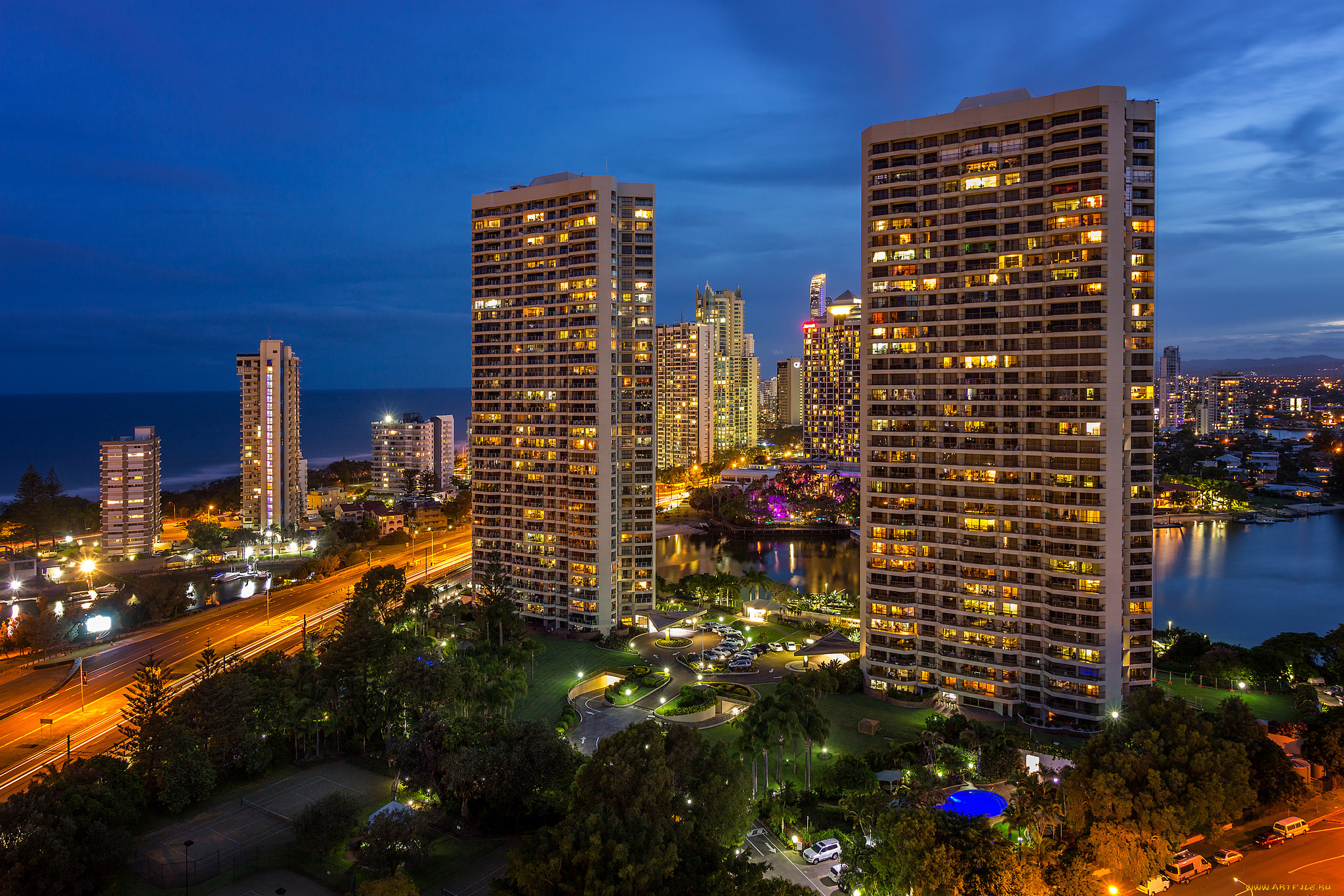 surfers, paradise, , gold, coast, города, брисбен, , австралия, простор