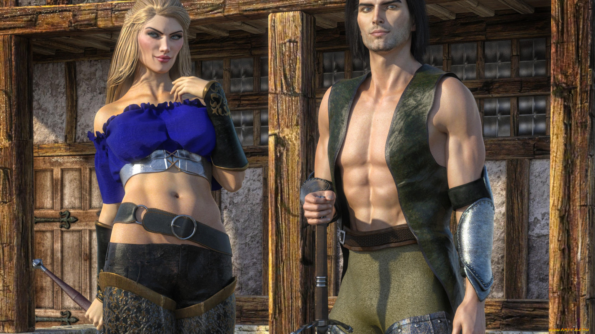 3д, графика, люди, , people, девушка, взгляд, фон