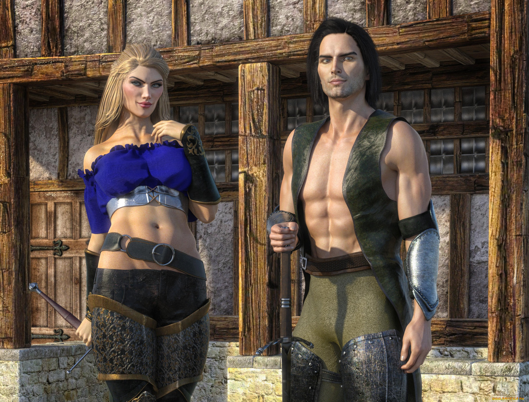 3д, графика, люди, , people, девушка, взгляд, фон