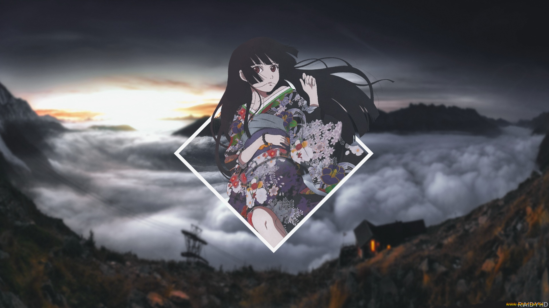 аниме, jigoku, shoujo, адская, девочка