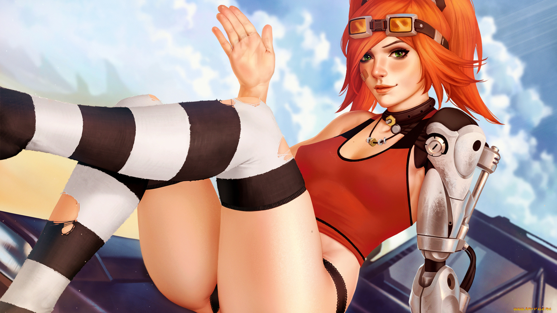 borderlands, видео, игры, девушка, фон, взгляд, рука