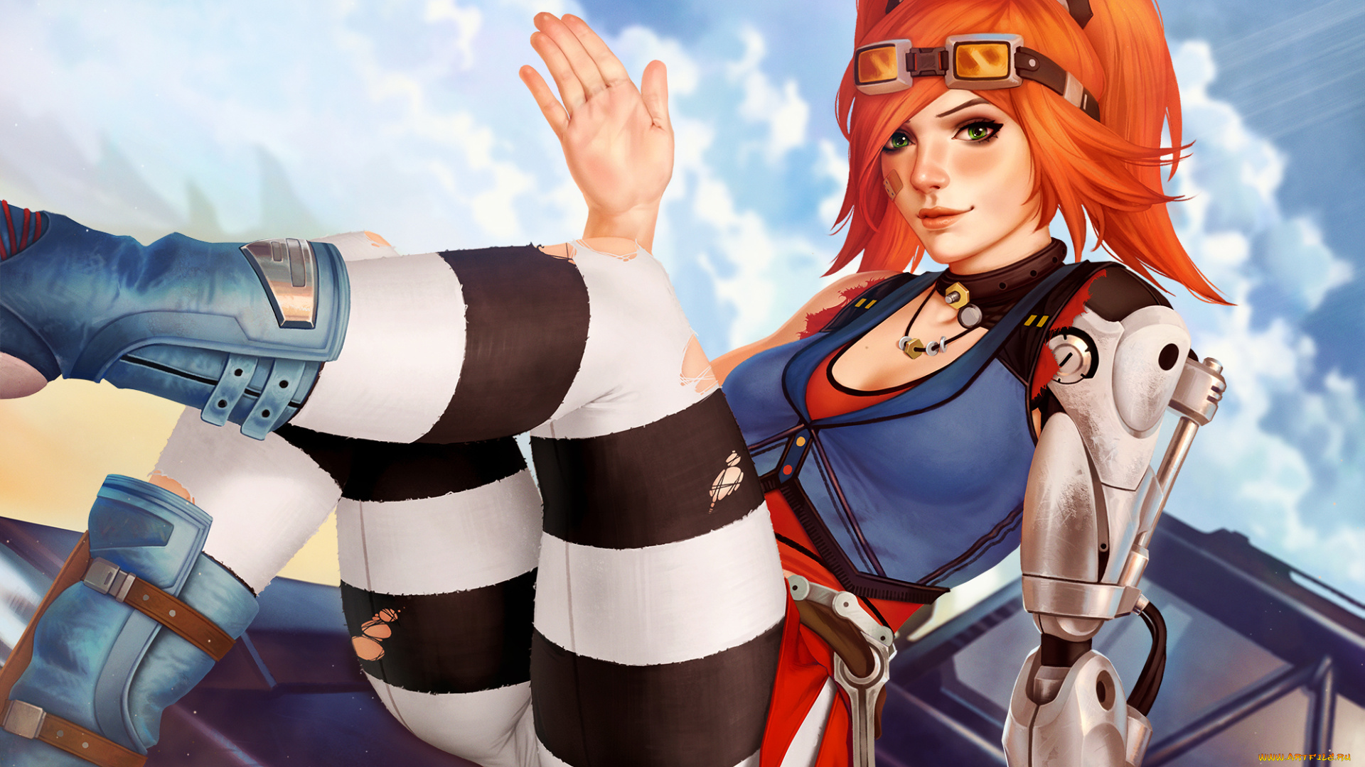 borderlands, видео, игры, девушка, фон, взгляд, рука