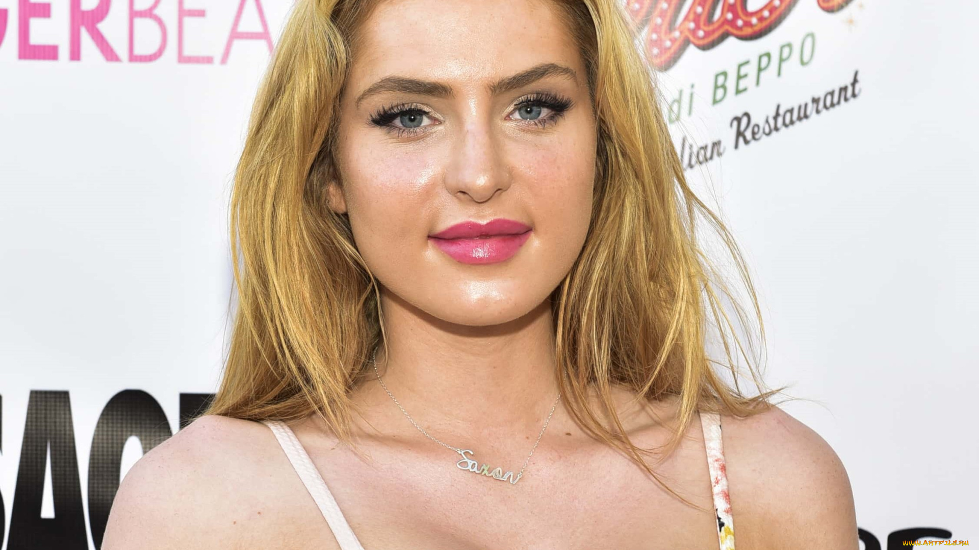 девушки, saxon, sharbino, блондинка, лицо, улыбка