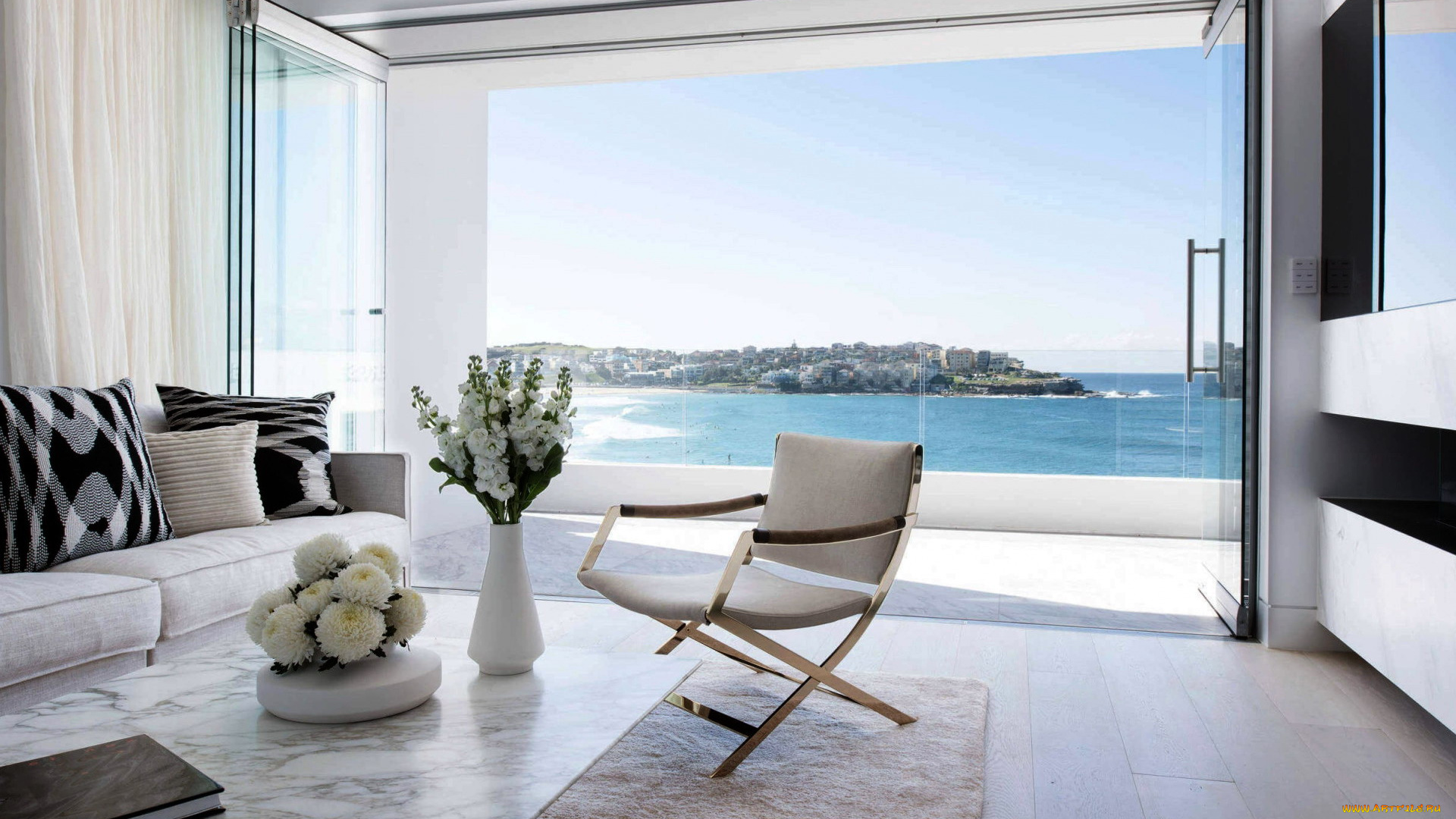 интерьер, гостиная, мягкий, уголок