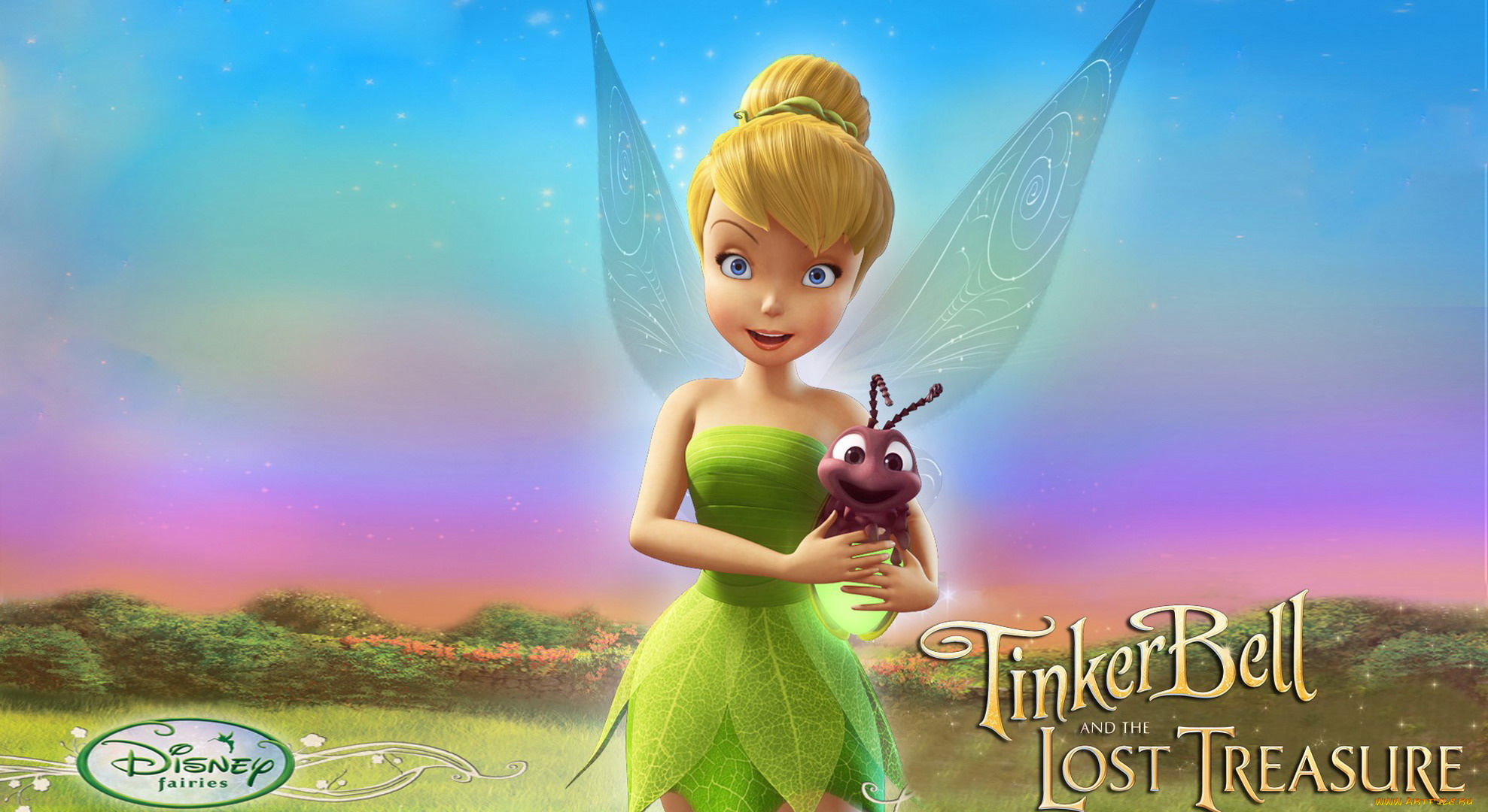 мультфильмы, tinker, bell, and, the, lost, treasure, фея, насекомое, кусты