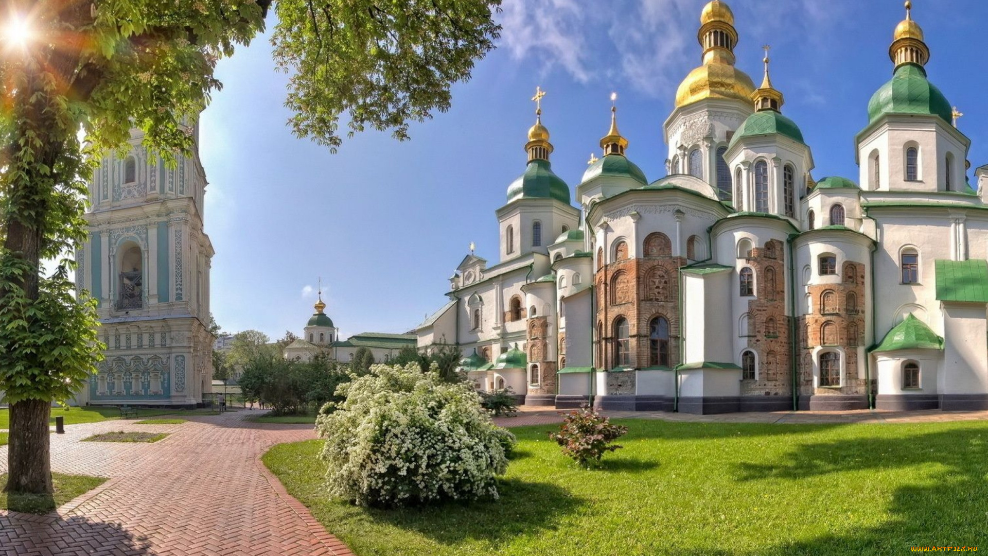 города, киев, , украина, софийский, собор, лавра
