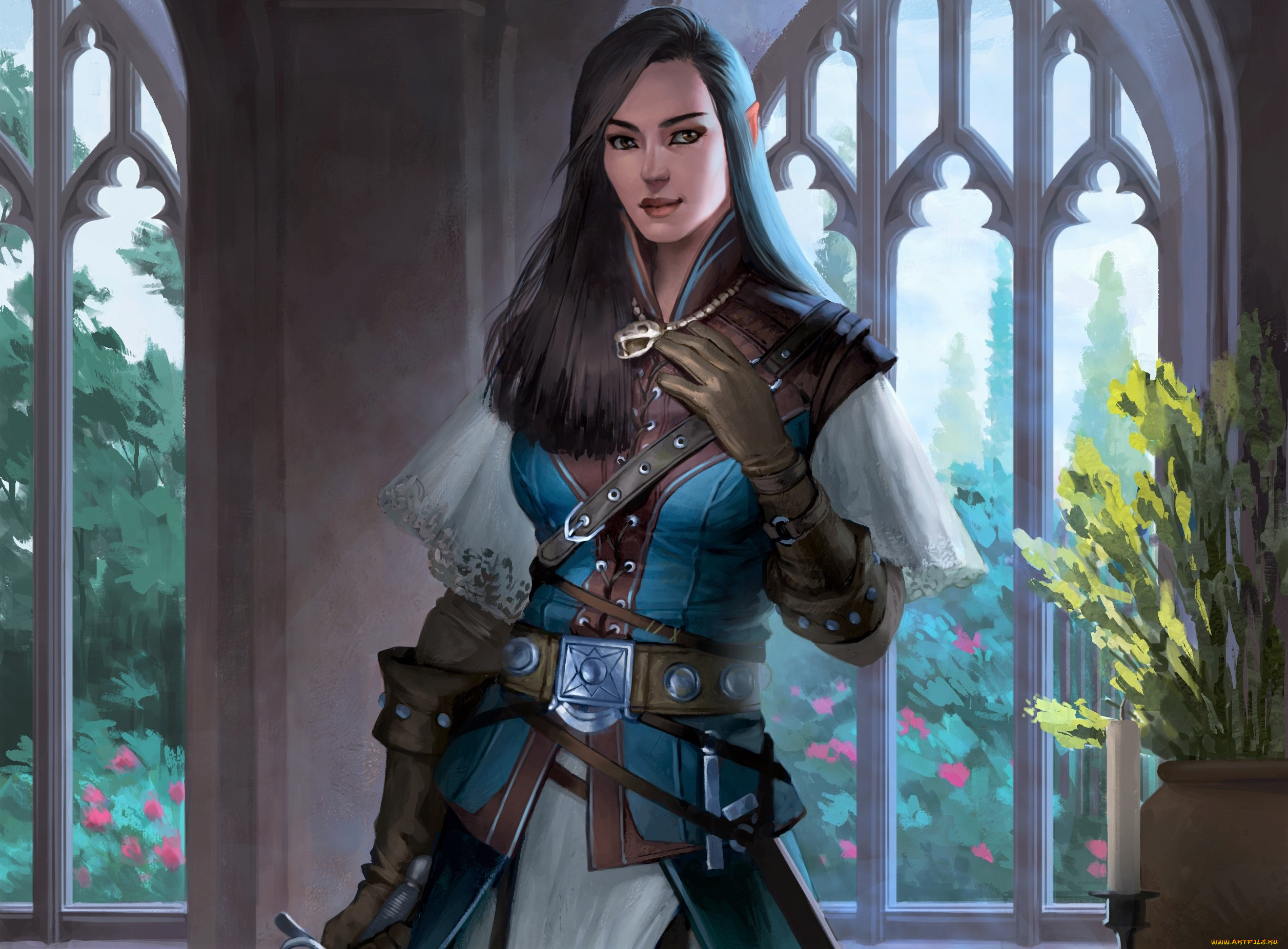 видео, игры, pathfinder, , wrath, of, the, righteous, девушка, кулон, окна