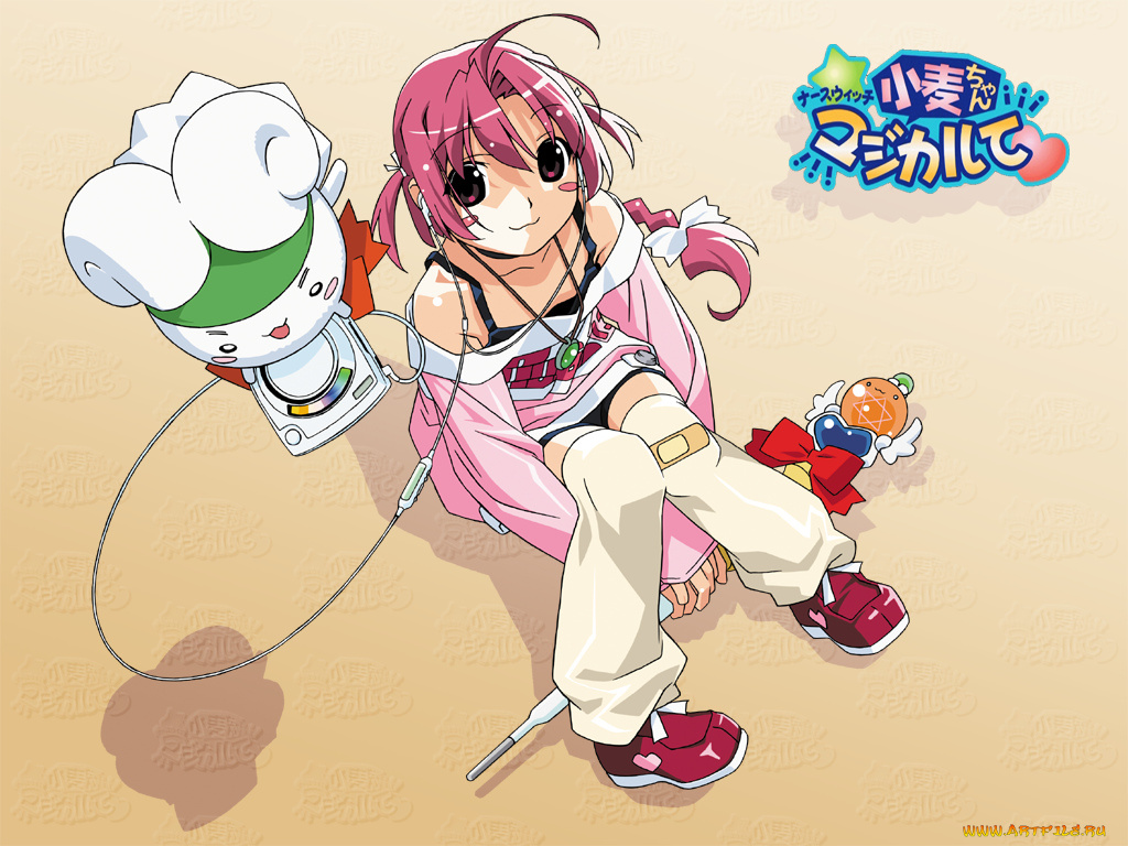 аниме, nurse, witch, komugi, chan