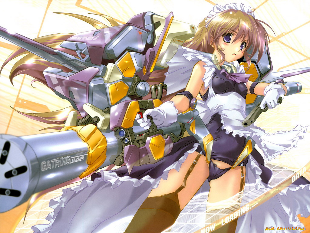 аниме, weapon, blood, technology