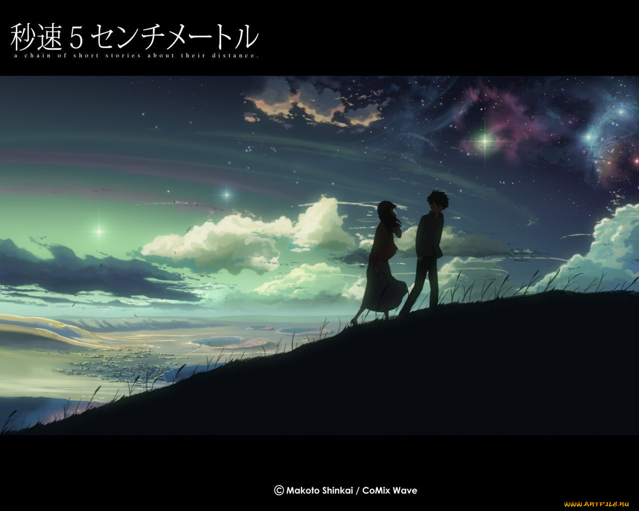 аниме, byousoku, centimeter