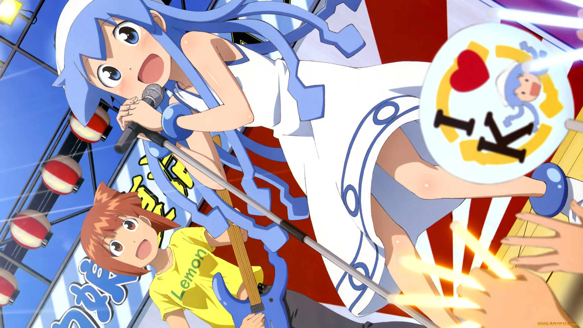 аниме, shinryaku, ika, musume