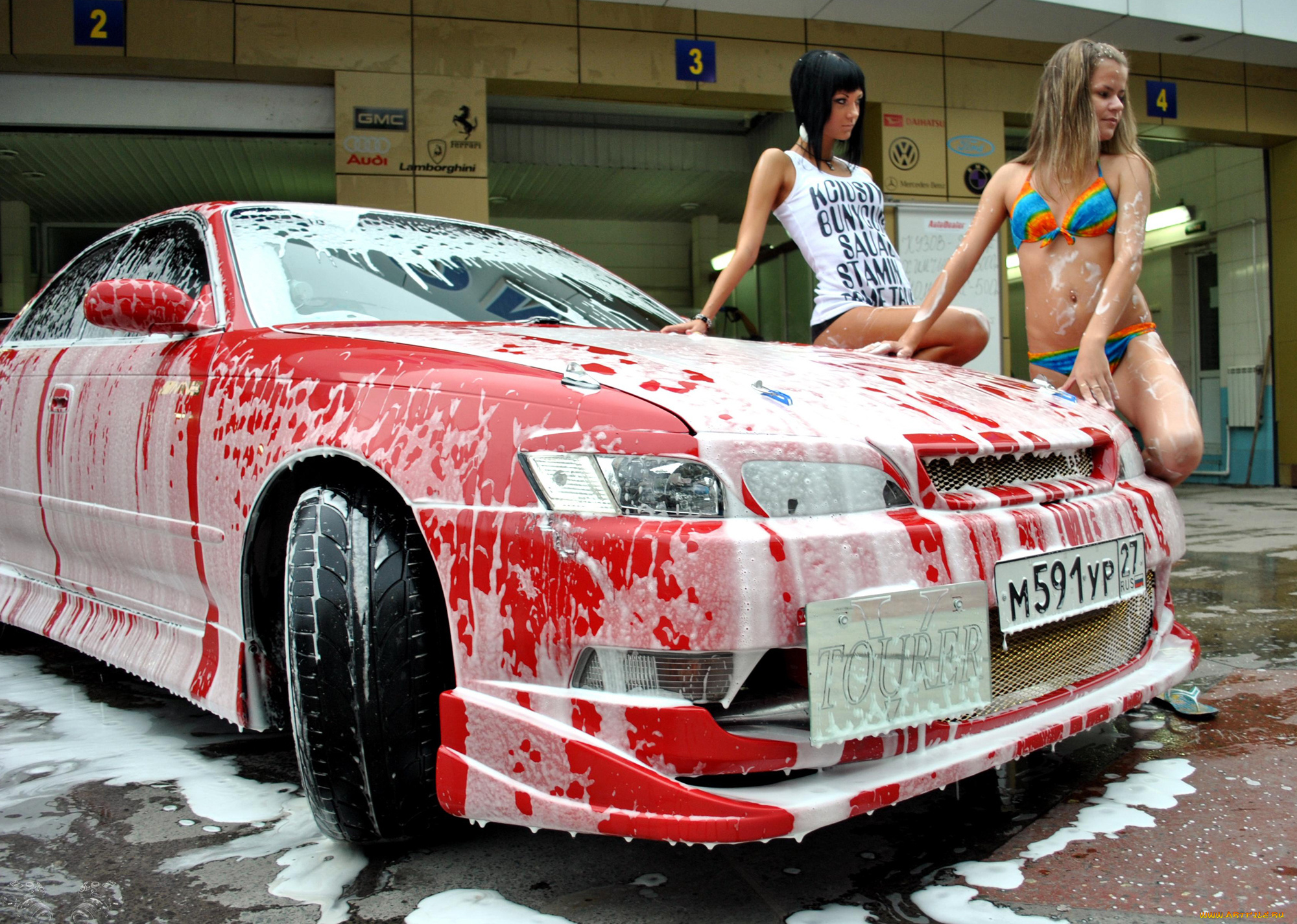 автомобили, авто, девушками, пена, девушки