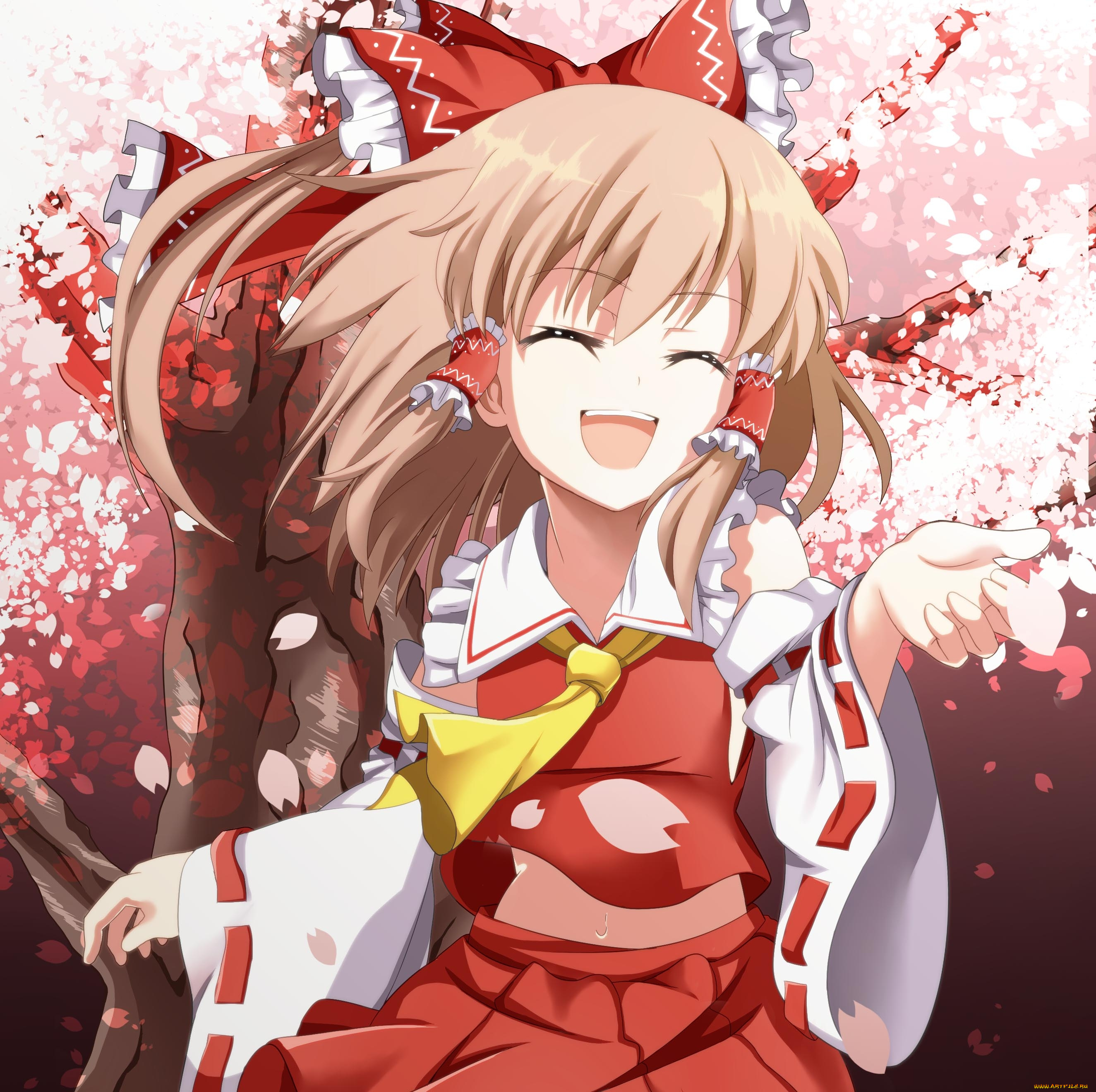 hakurei, reimu, аниме, touhou
