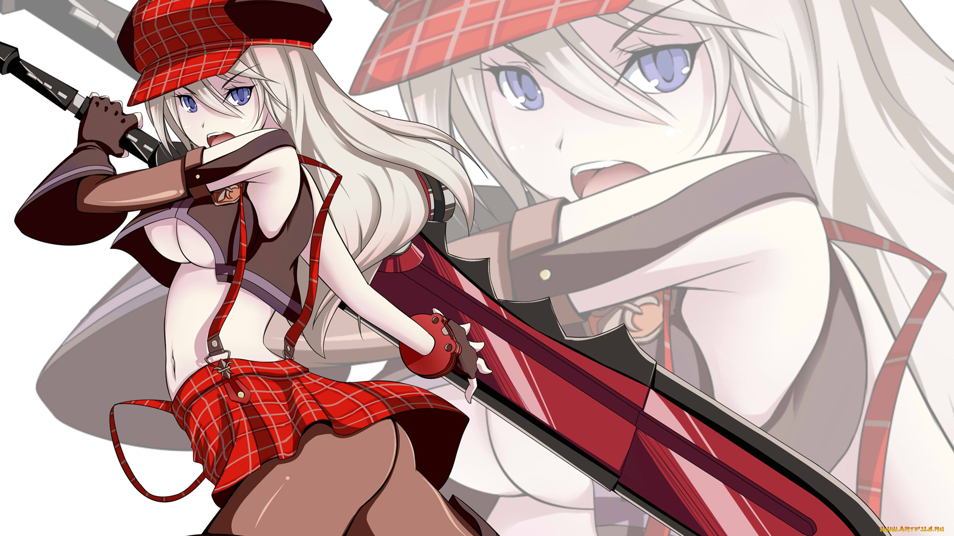 аниме, god, eater, kotuzui, yositune, alisa, ilinichina, amiella, девушка, оружие, воин, сапоги, торп, юбка, подтяжки, шляпа