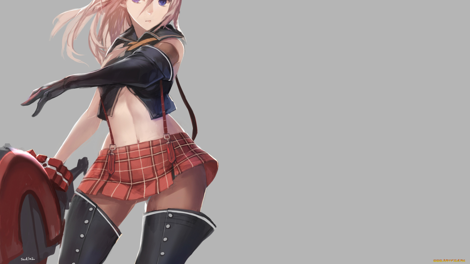 аниме, god, eater, подтяжки, юбка, торп, alisa, ilinichina, amiella, swd3e2, сапоги, воин, оружие, девушка