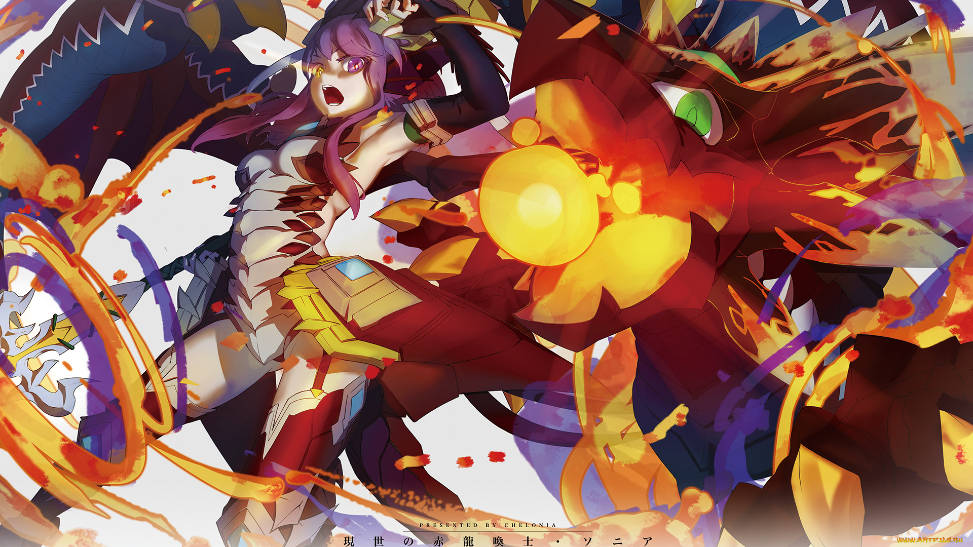 аниме, оружие, , техника, , технологии, sonia, puzzle, dragons, дракон, девушка, арт, chelonia