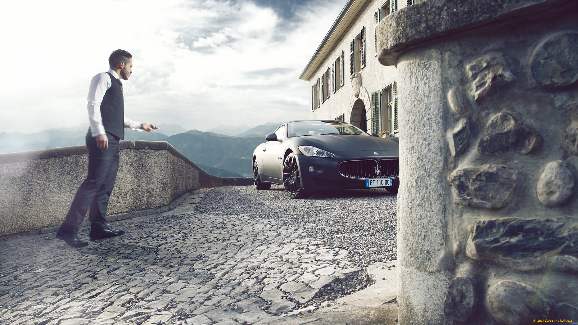 автомобили, maserati, photoshot, man, people, black, supercars, gt, granturismo