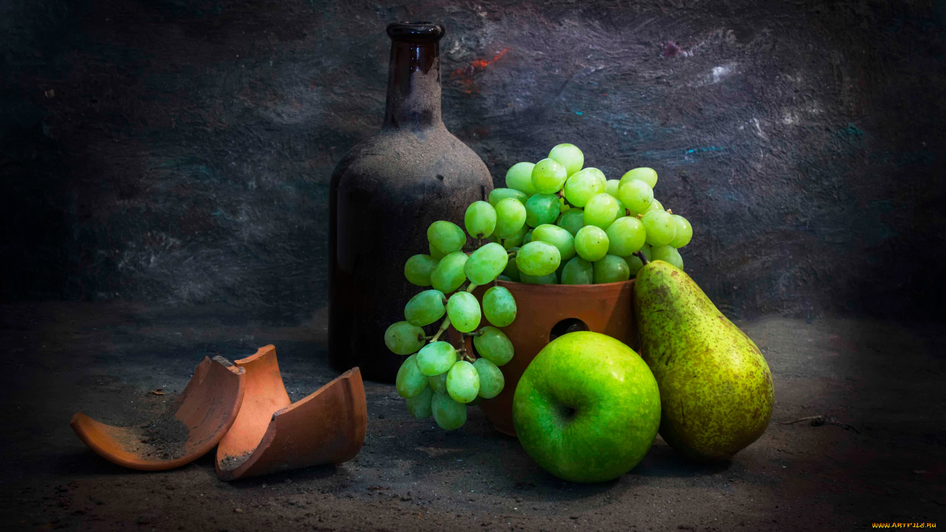 еда, фрукты, , ягоды, бутылка, taste, the, fruit, пыль, осколки, виноград, груши