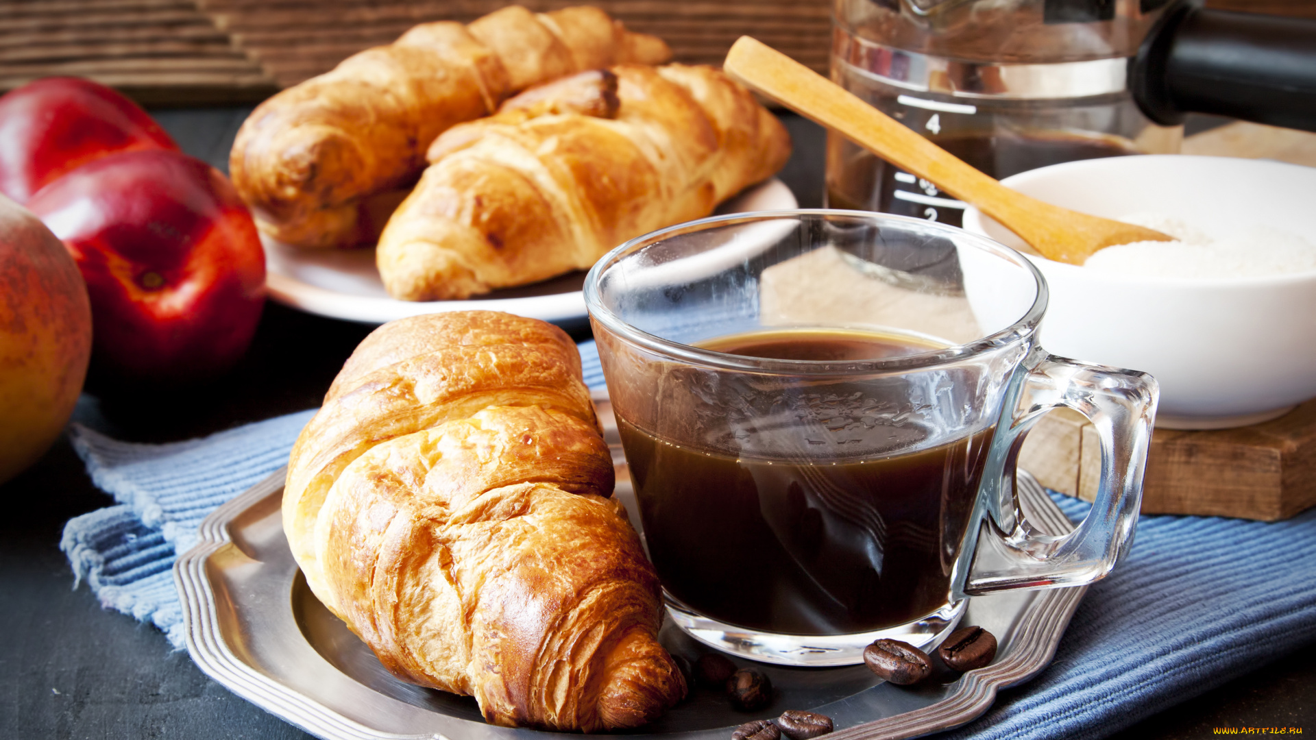 еда, кофе, , кофейные, зёрна, cup, coffee, croissant, breakfast, круассаны, завтрак, сливки