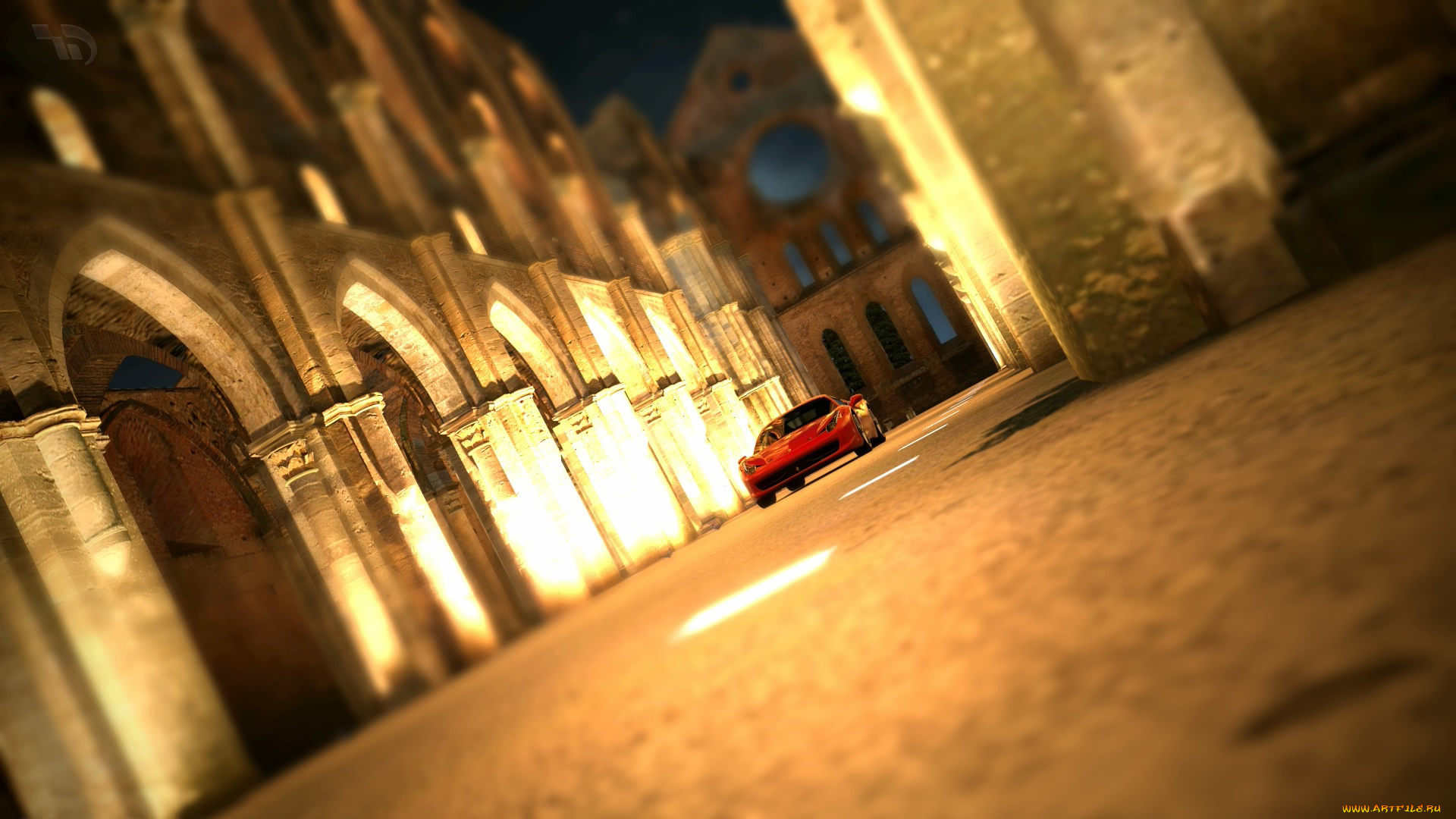 ferrari, в, далеке, автомобили, ferrari, в, далеке