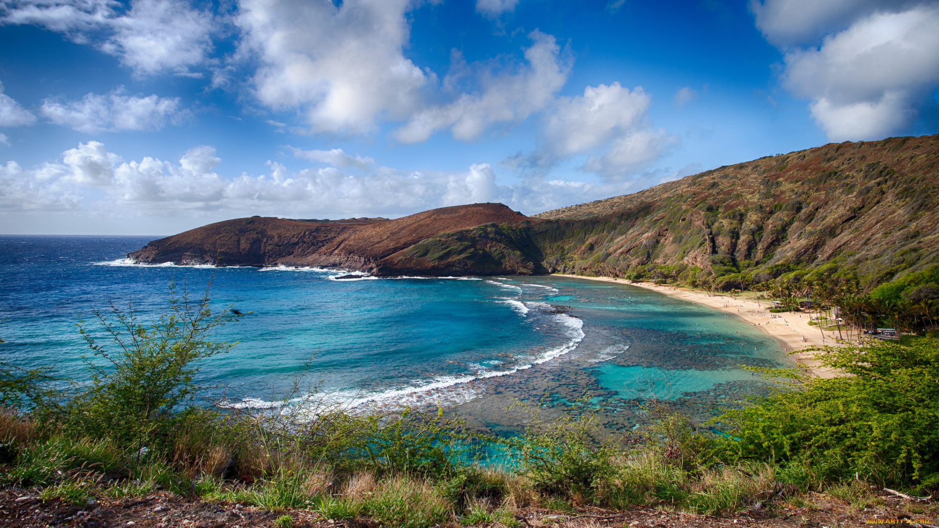 природа, побережье, пляж, океан
