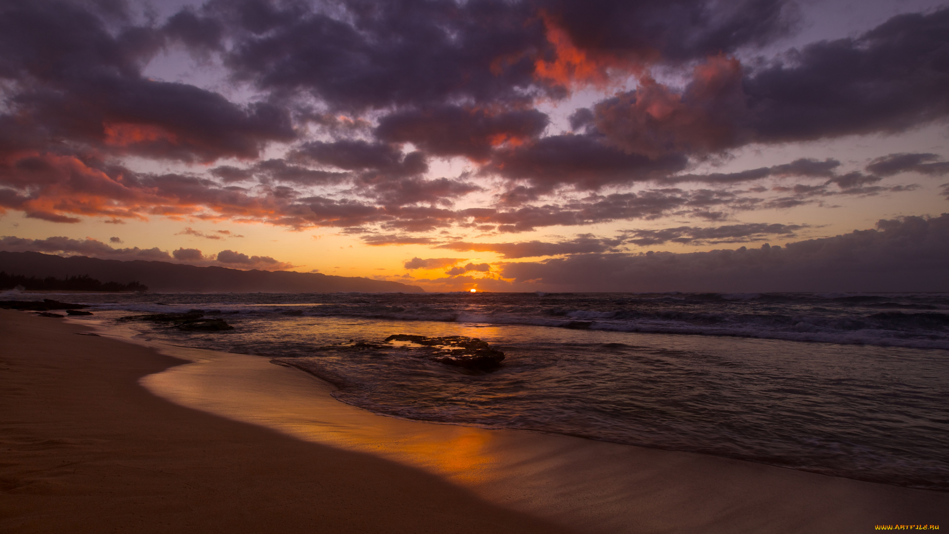 природа, восходы, закаты, закат, отрадение, облака, солнце, море, небо