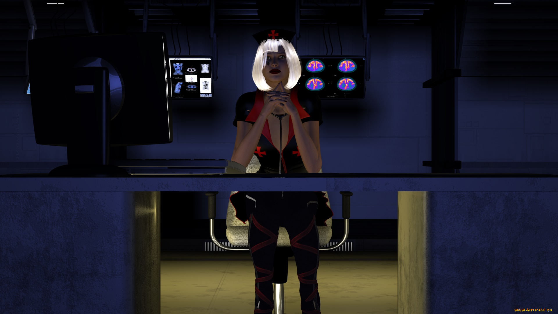 видео, игры, dark, heresy, фон, взгляд, девушка