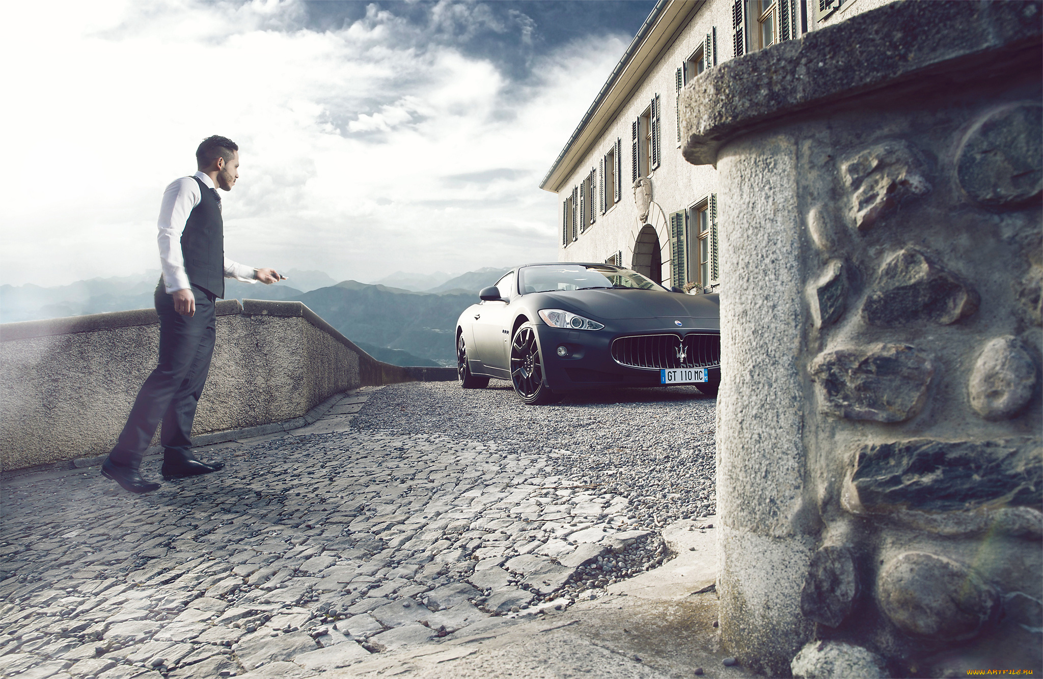 автомобили, maserati, photoshot, man, people, black, supercars, gt, granturismo