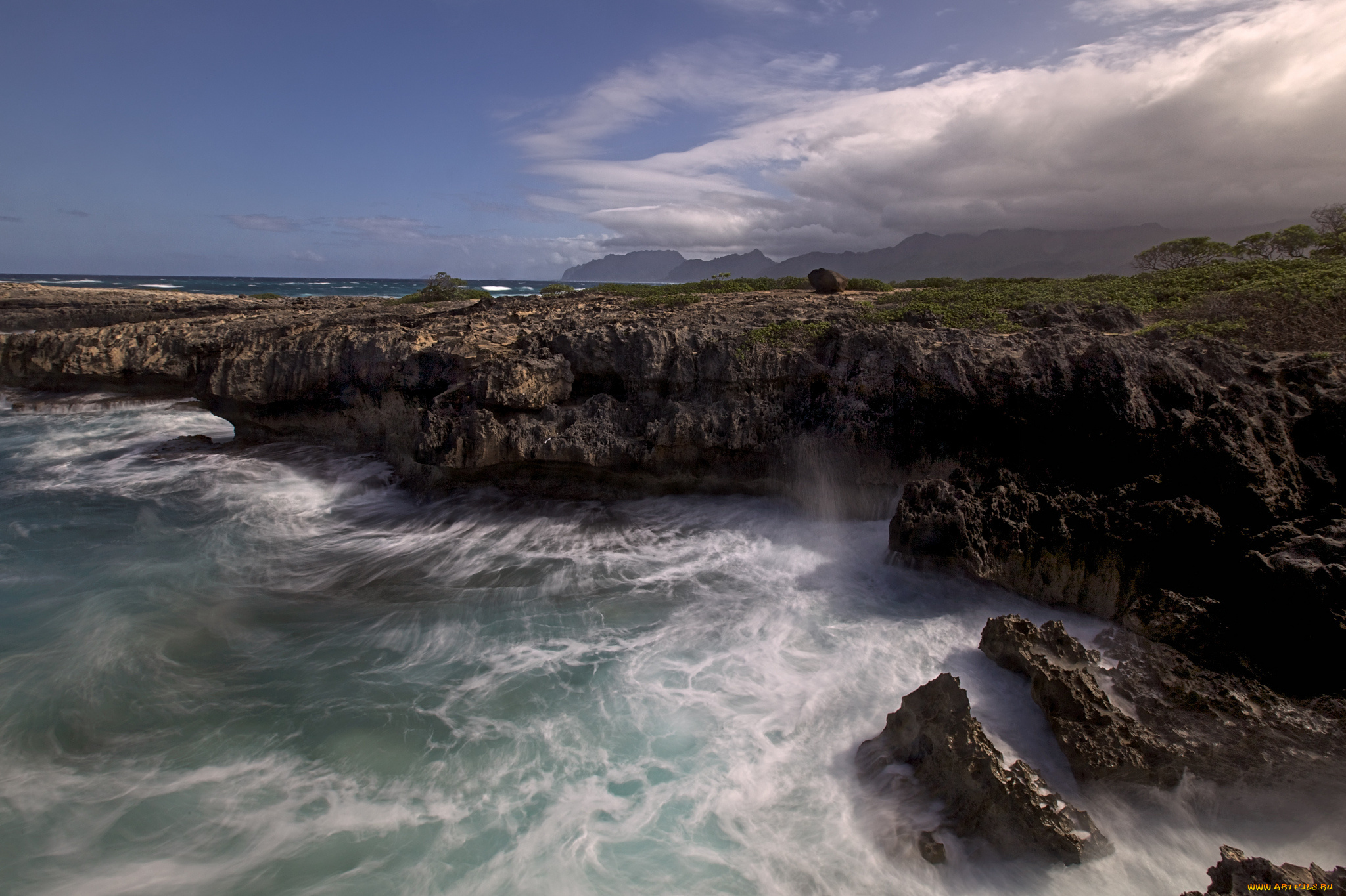 природа, побережье, небо, вода, берег
