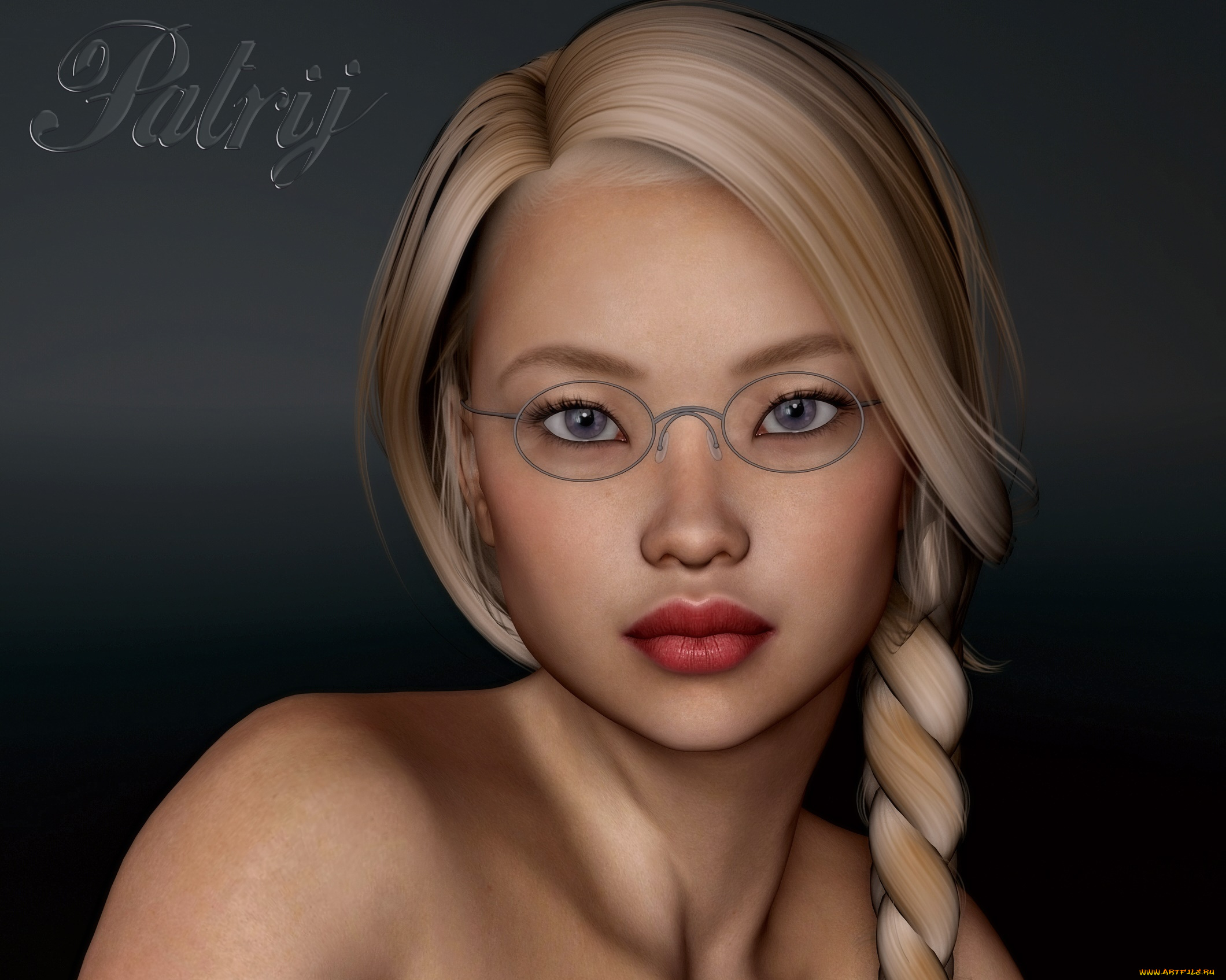 3д, графика, портрет, , portraits, фон, взгляд, девушка