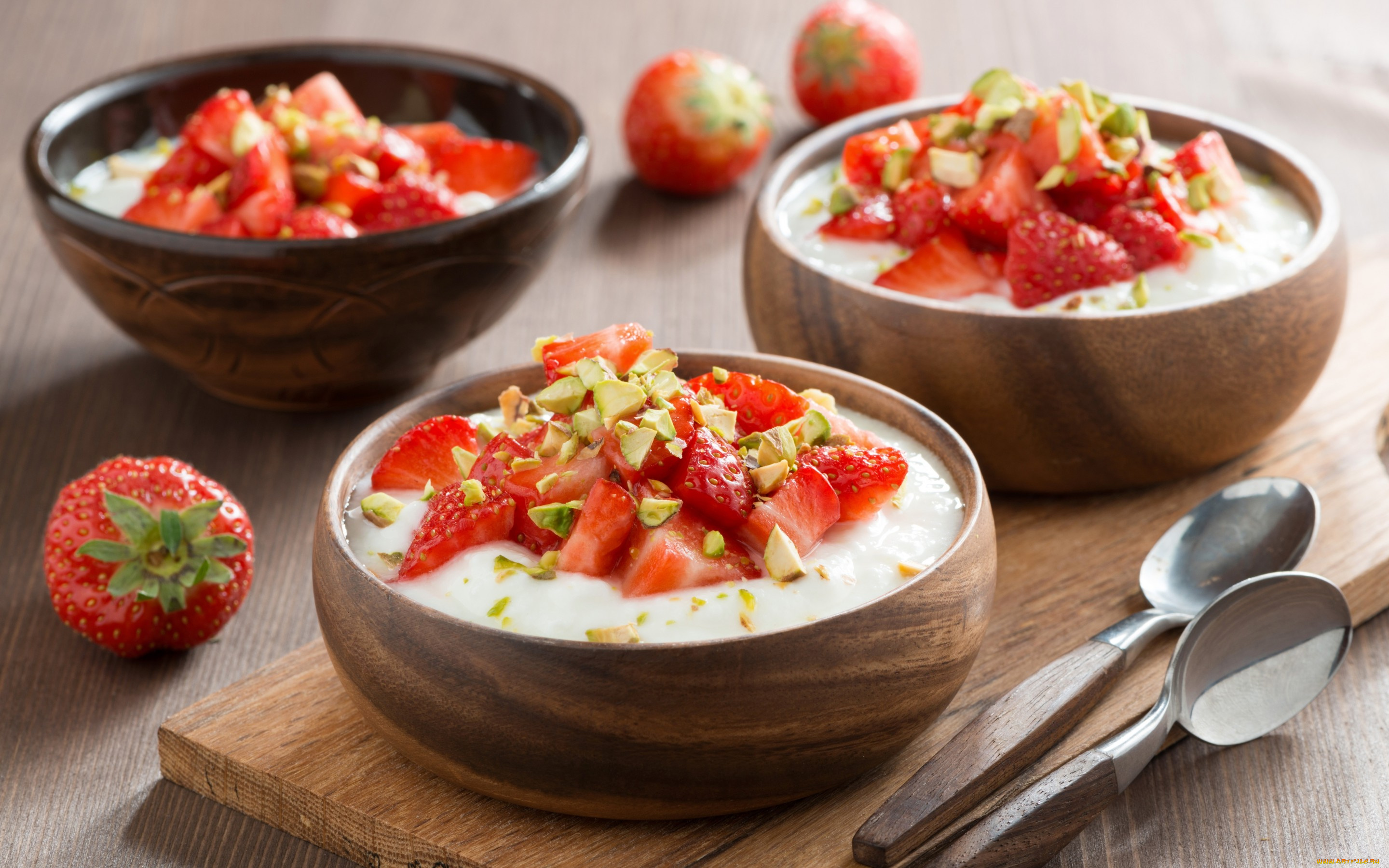 еда, мороженое, , десерты, ягоды, клубника, йогурт, сладкое, десерт