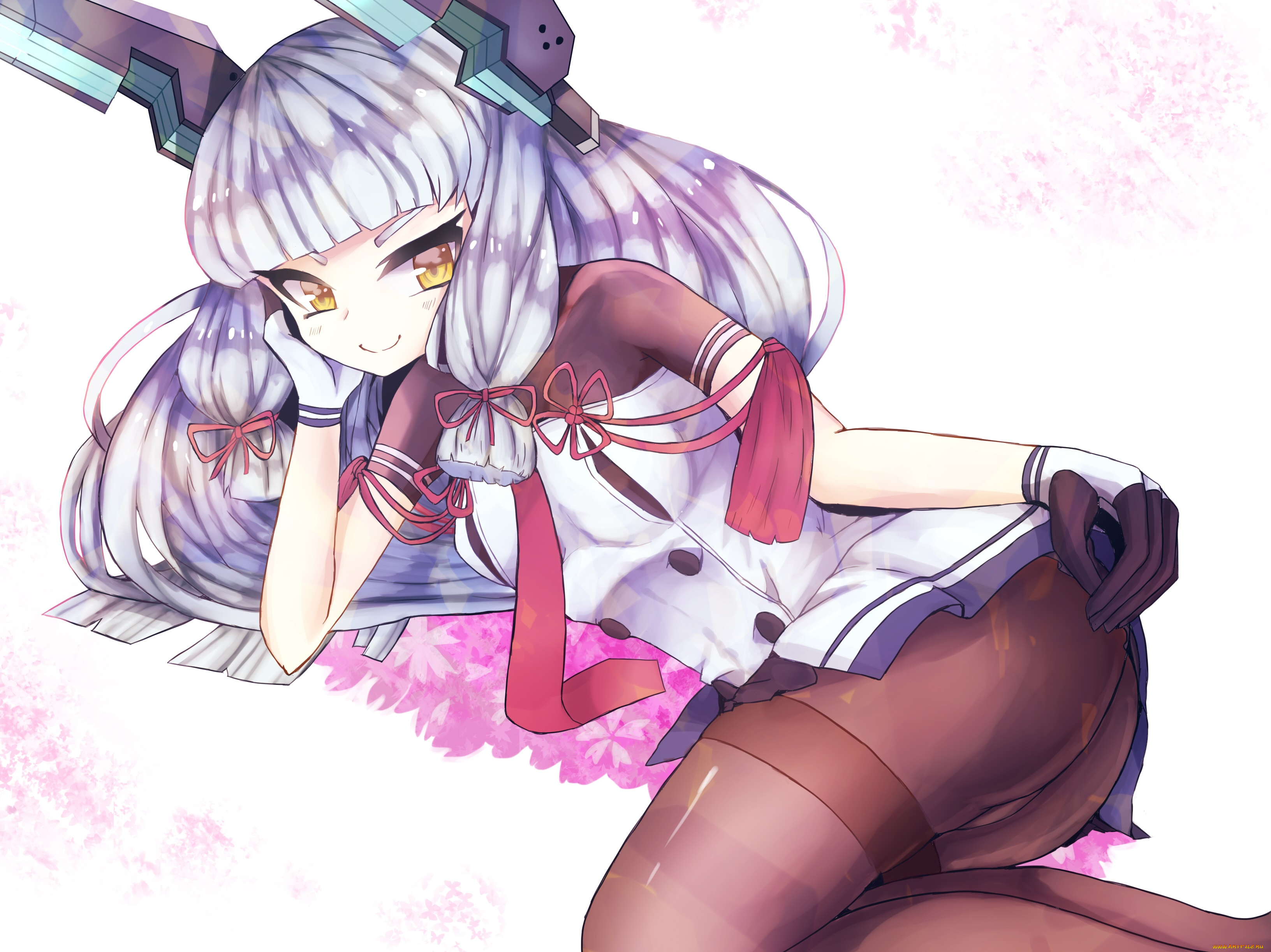 аниме, kantai, collection, kantai, collection, murakumo, kancolle, арт, девушка, взгляд, tori, kabocha