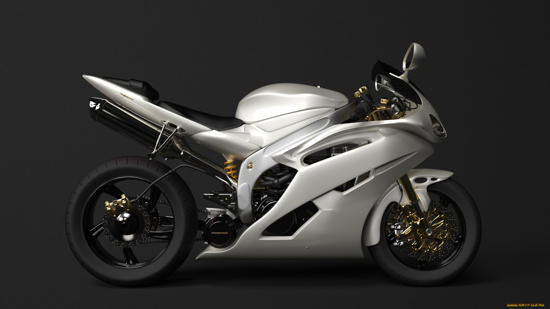 customs, мотоциклы, 3d, фон, мотоцикл