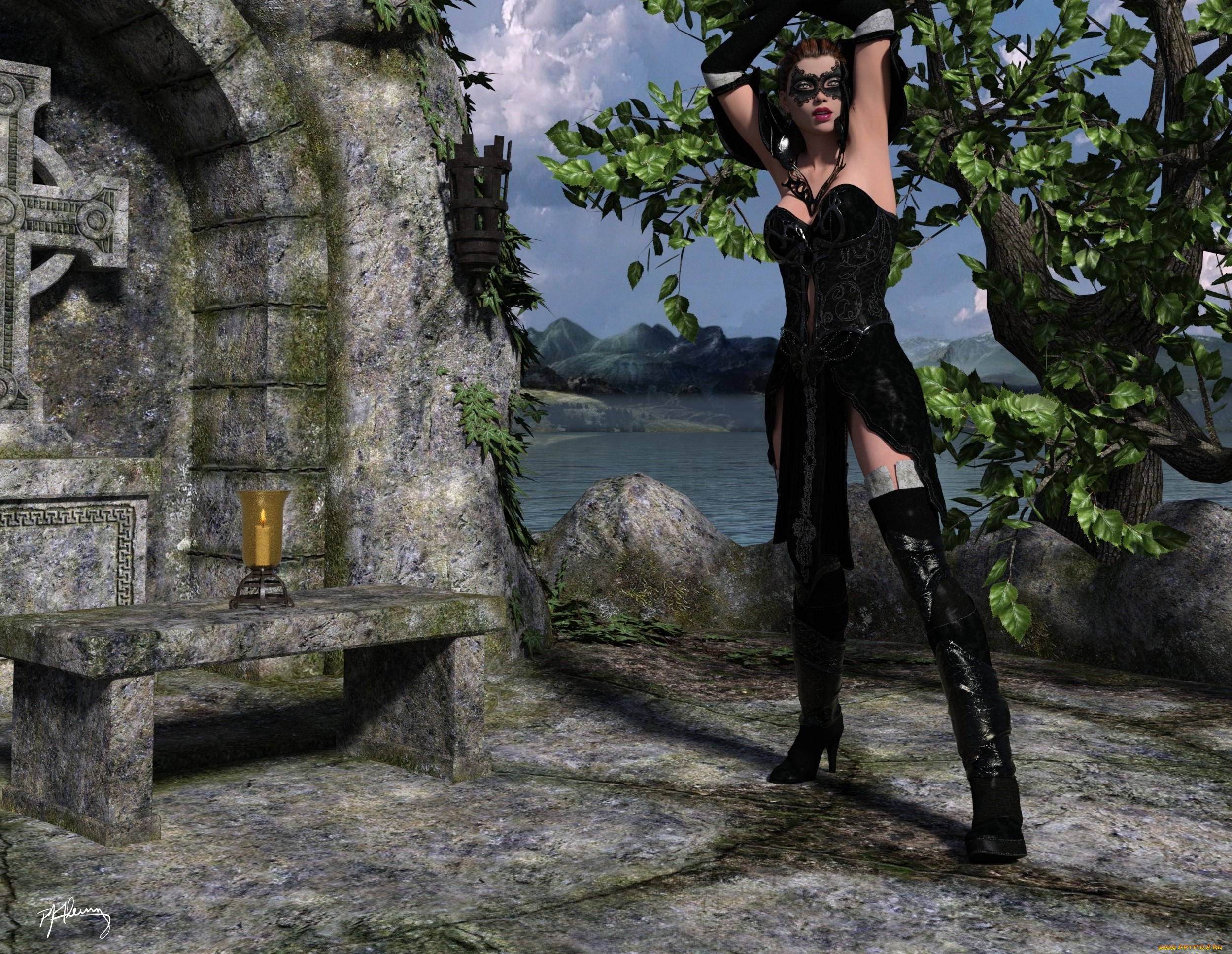 3д, графика, люди, , people, фон, девушка, взгляд