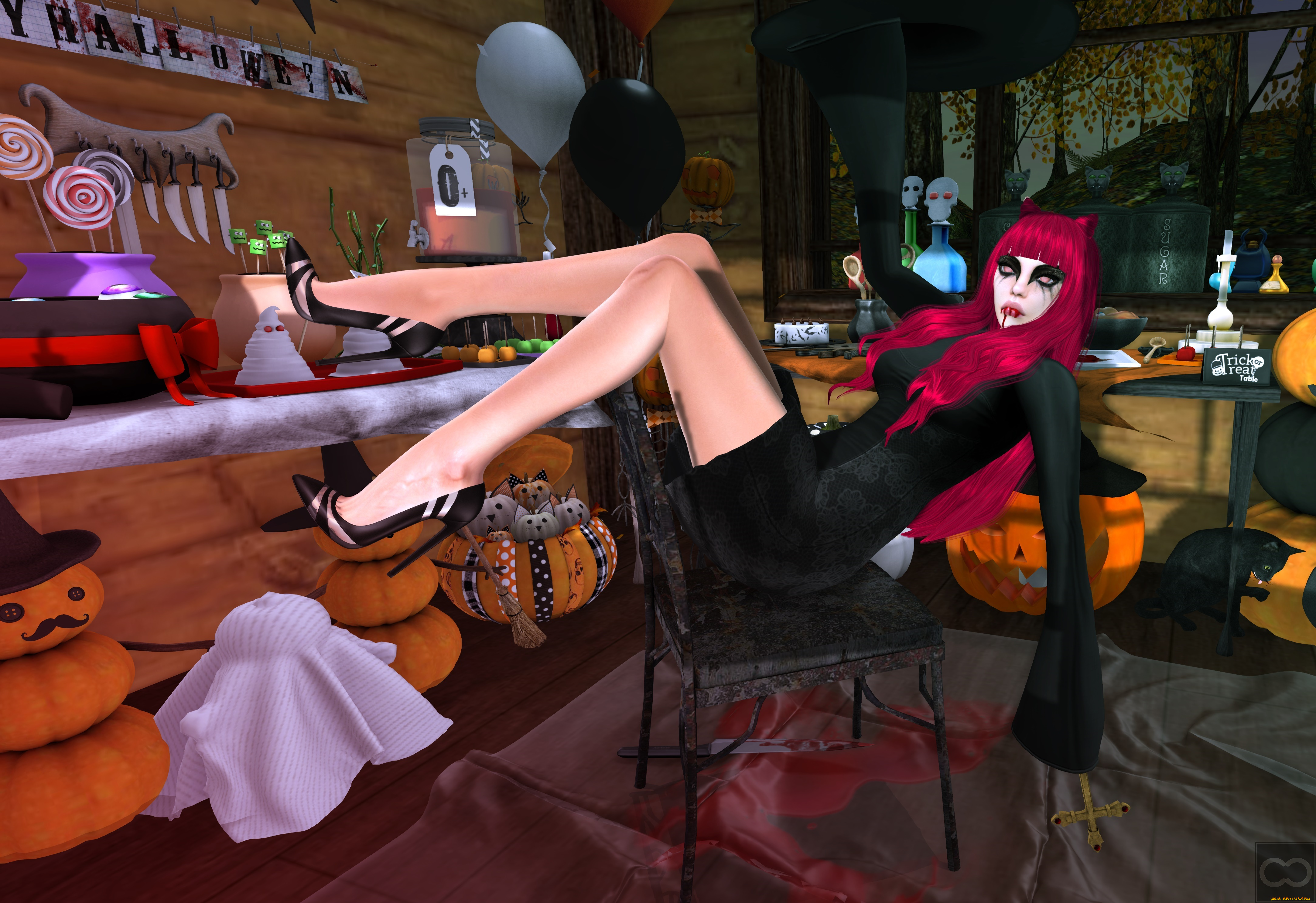 3д, графика, фантазия, , fantasy, девушка, фон, взгляд