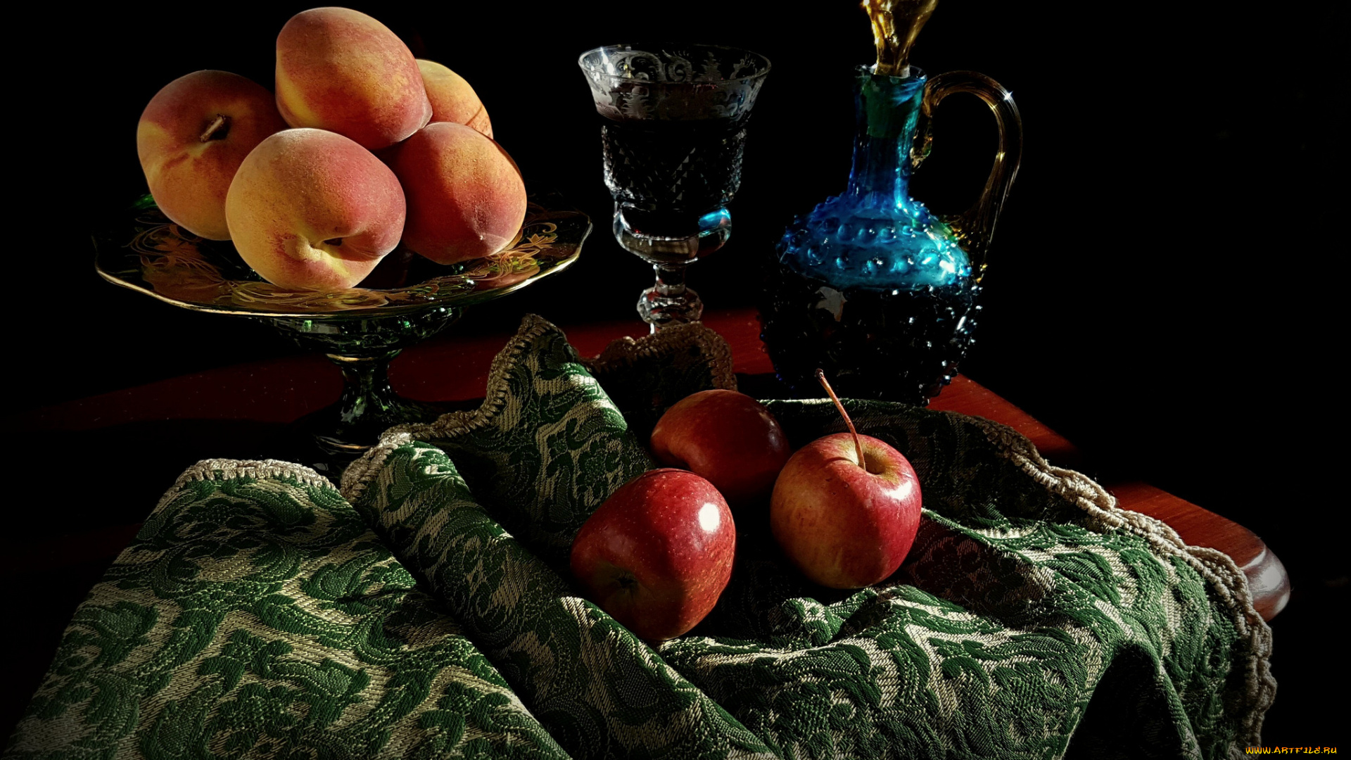 еда, натюрморт, вино, фрукты