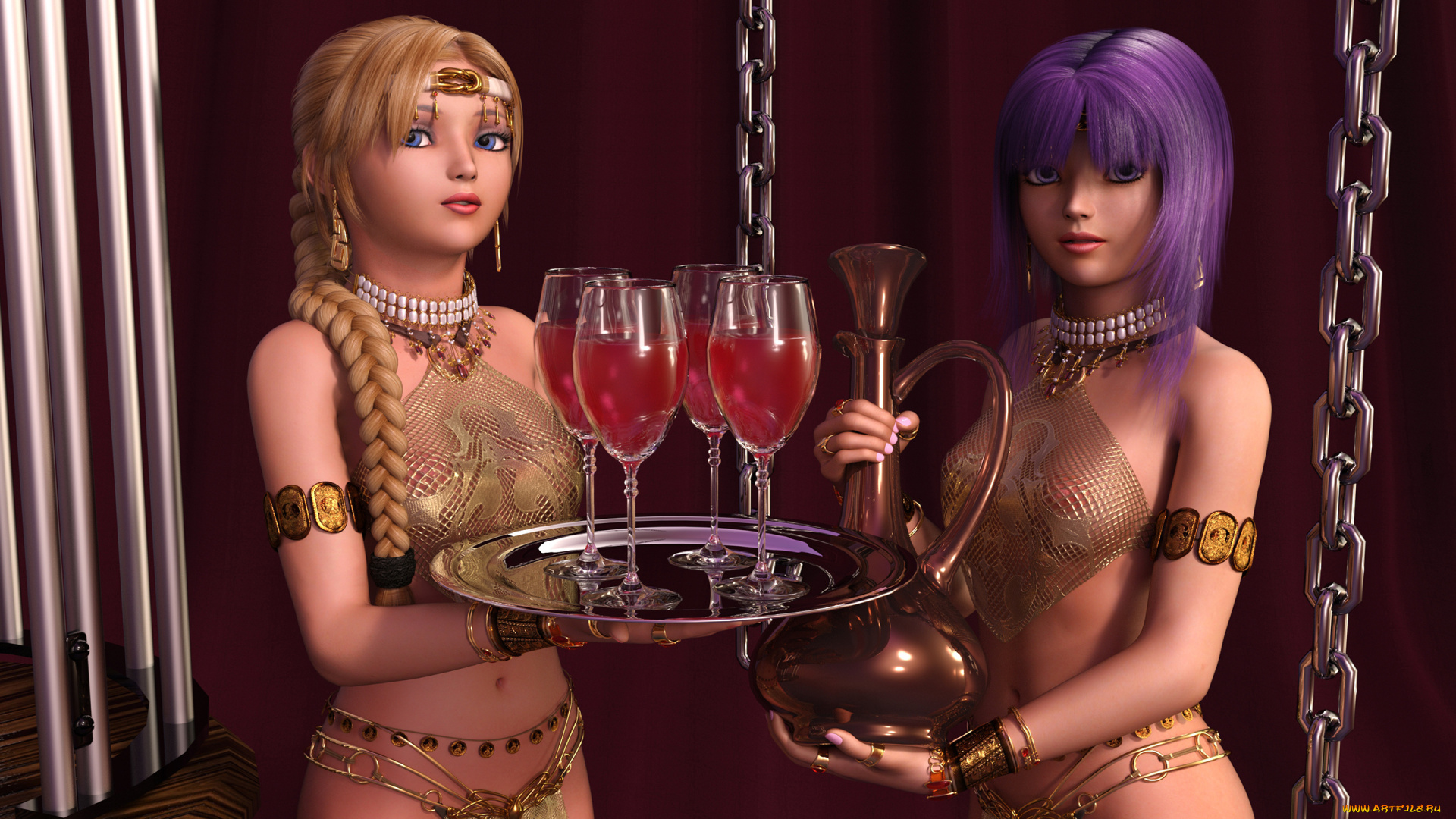 3д, графика, люди, , people, фон, девушки, взгляд