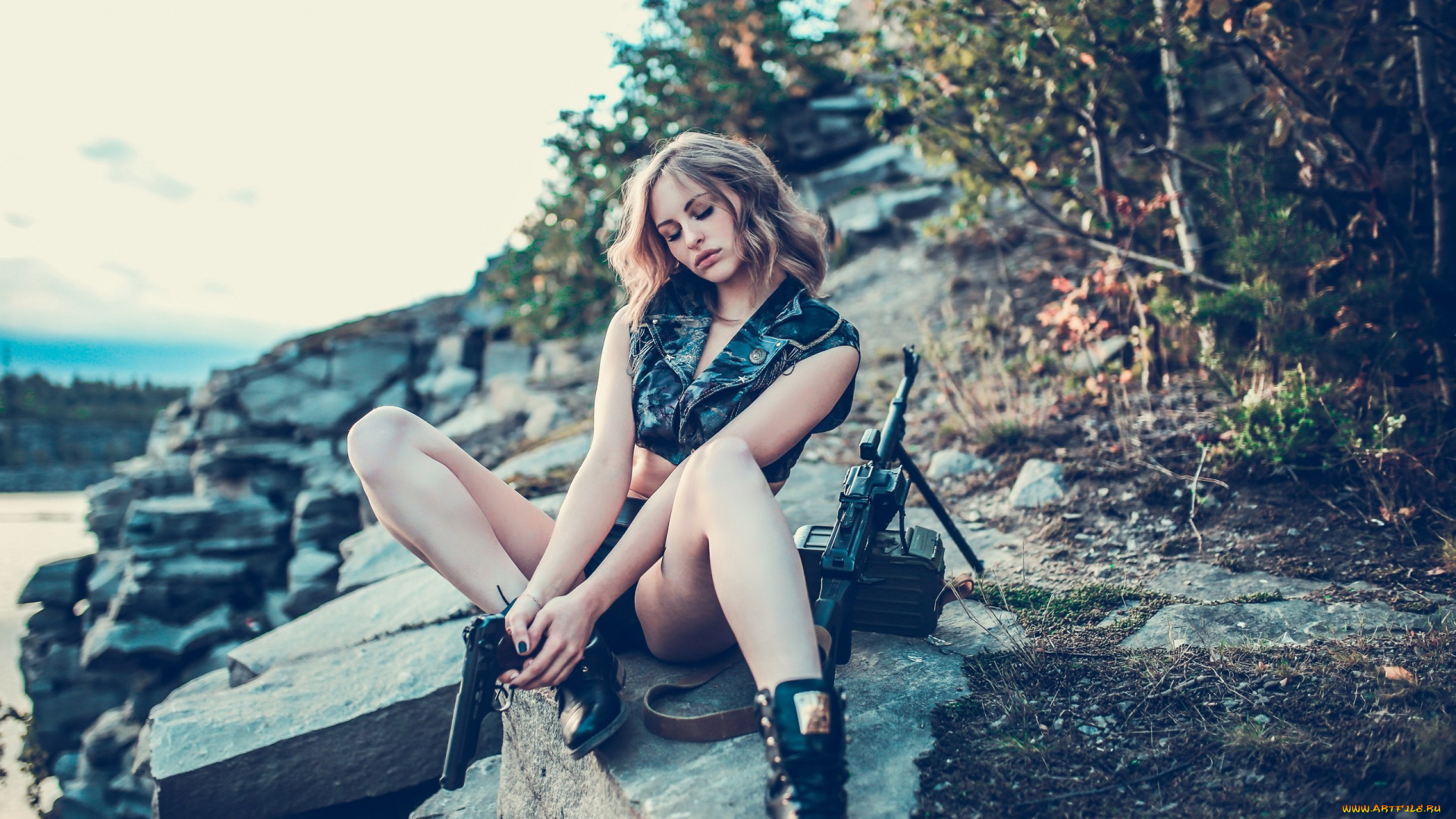 девушки, -unsort, , девушки, с, оружием, пистолет, девушка