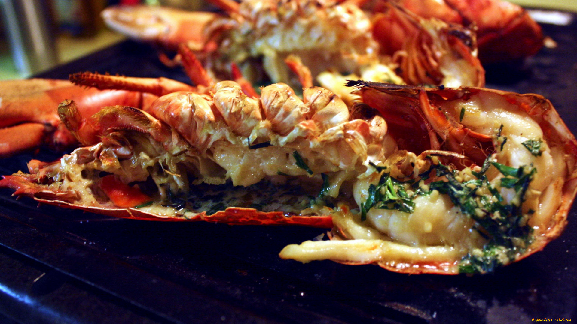 еда, рыбные, блюда, , с, морепродуктами, лобстер