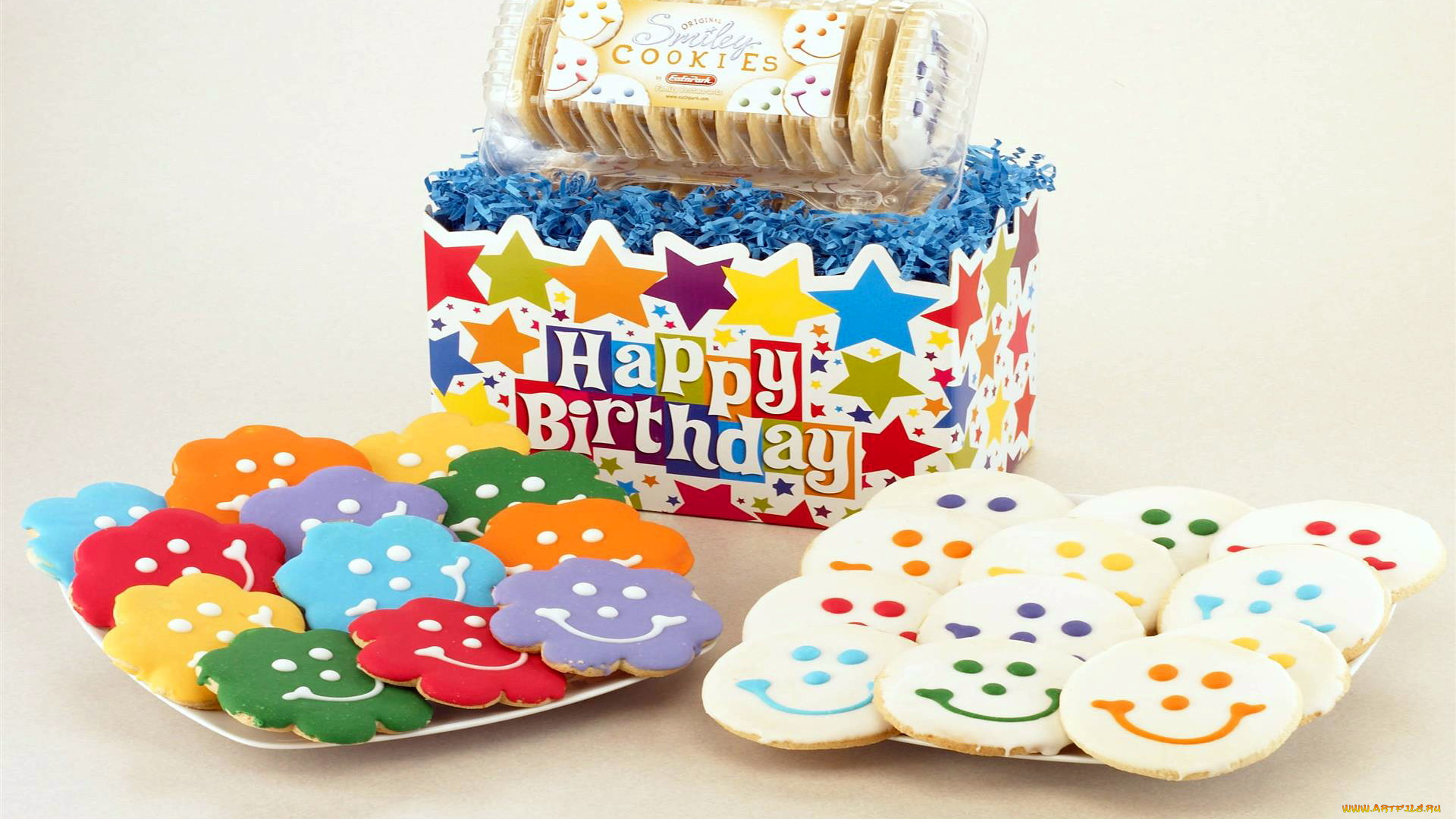 праздничные, день, рождения, печенье