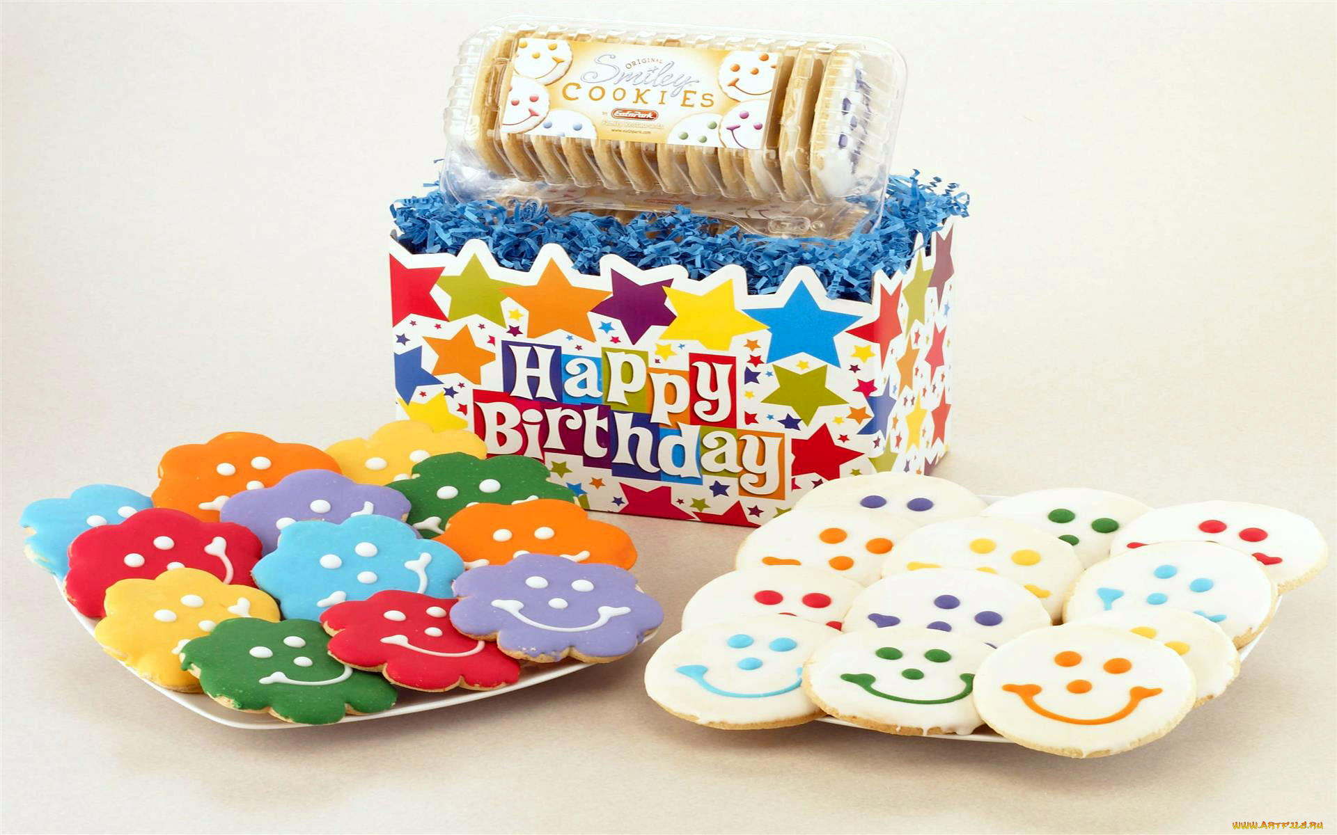 праздничные, день, рождения, печенье