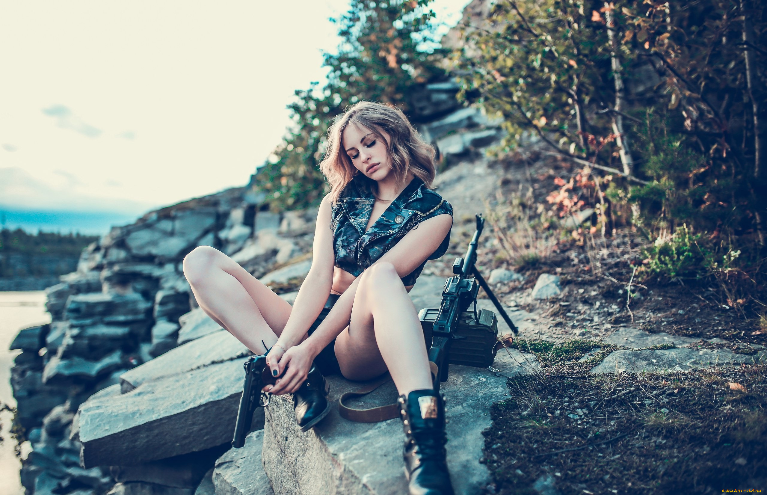 девушки, -unsort, , девушки, с, оружием, пистолет, девушка