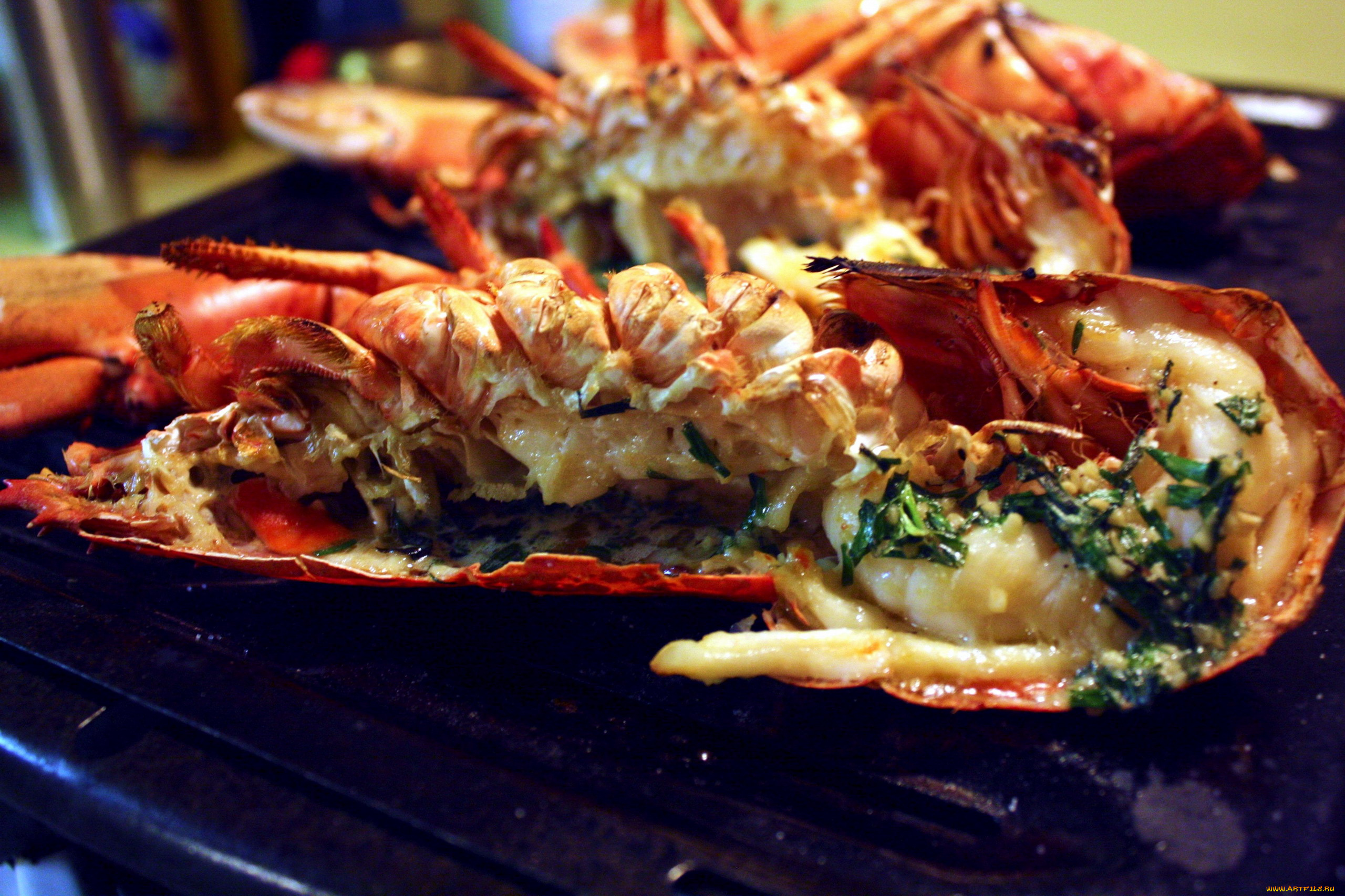 еда, рыбные, блюда, , с, морепродуктами, лобстер