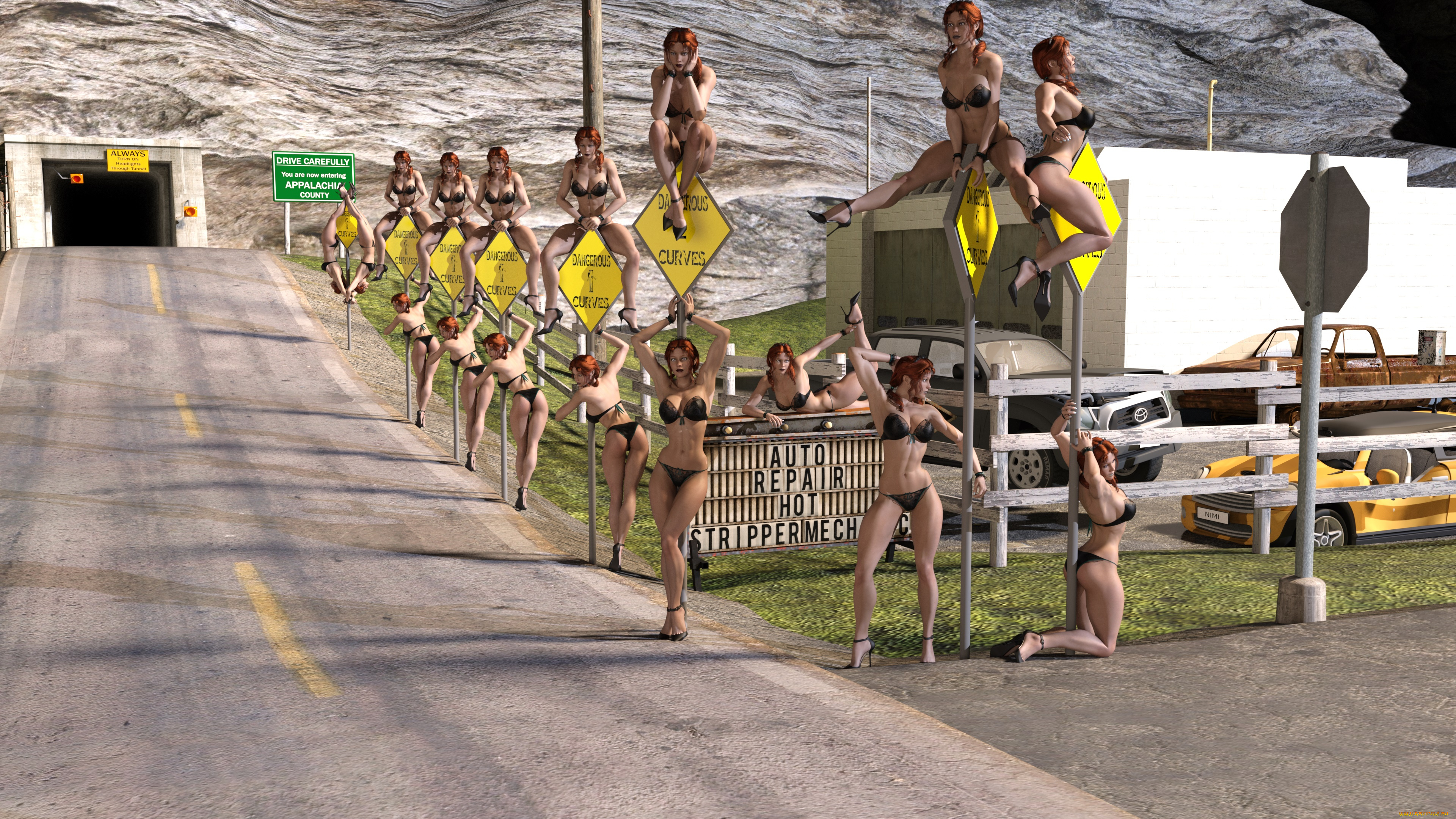 3д, графика, люди, , people, взгляд, девушки, фон